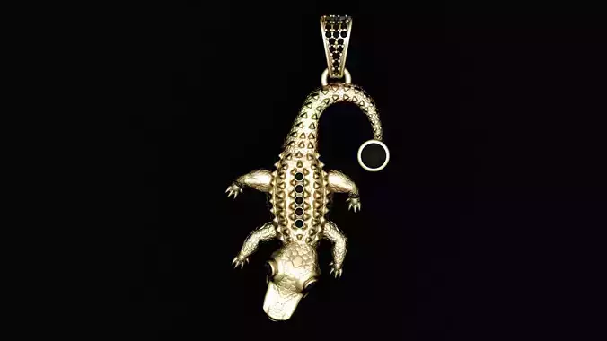lizard pendant 3d printable model