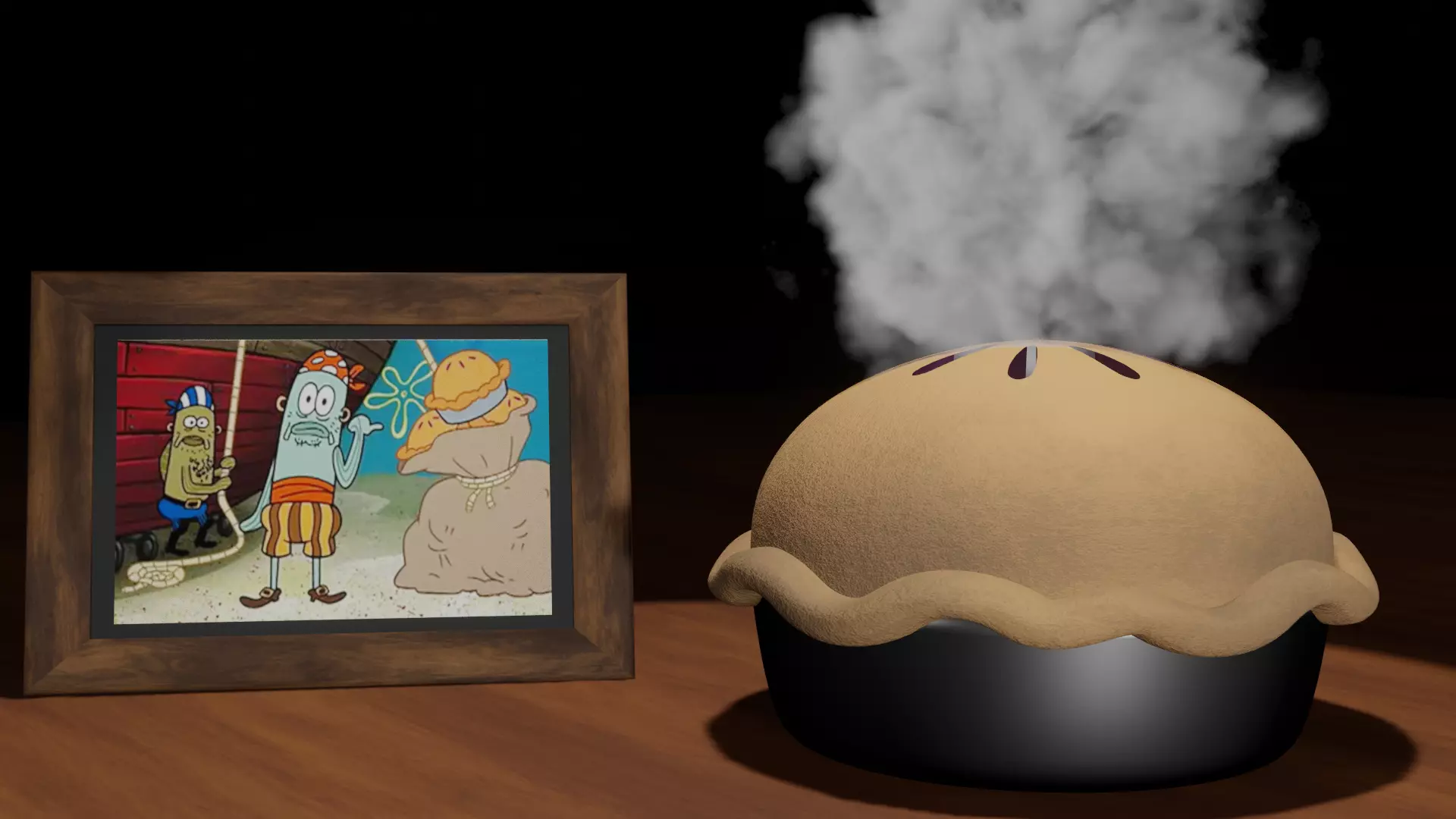 Pie Bomb SpongeBob Squarepants 3D model_0