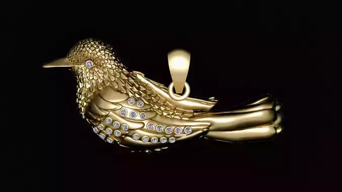 bird pendant 3d printable model