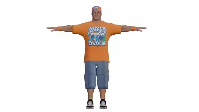 John Cena Rigged Low-poly 3D model