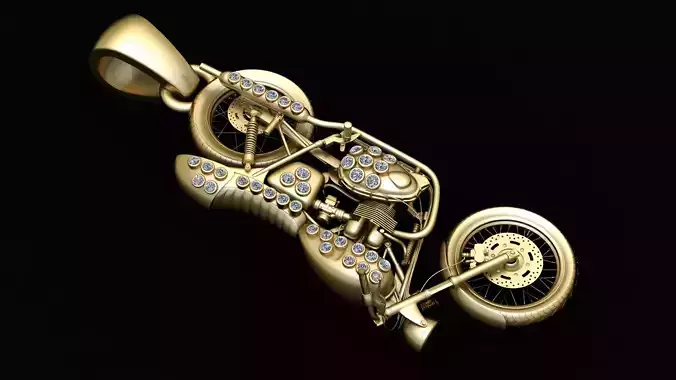 bike pendant 3d printable model 