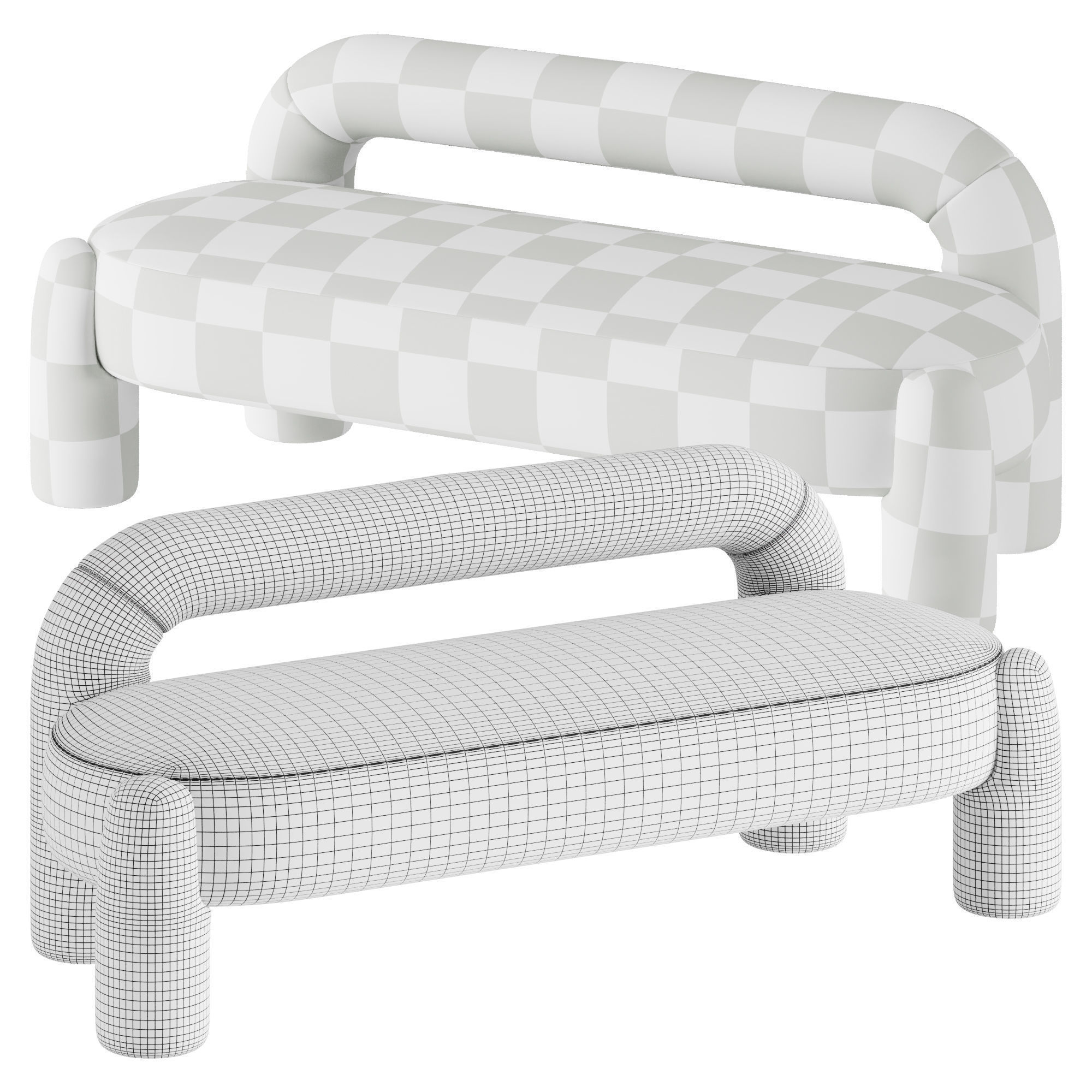 MARLON Bench 3D model_2