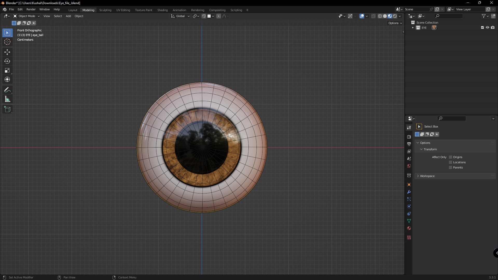Cartoon Eyes Low-poly 3D model Low-poly 3D model_7