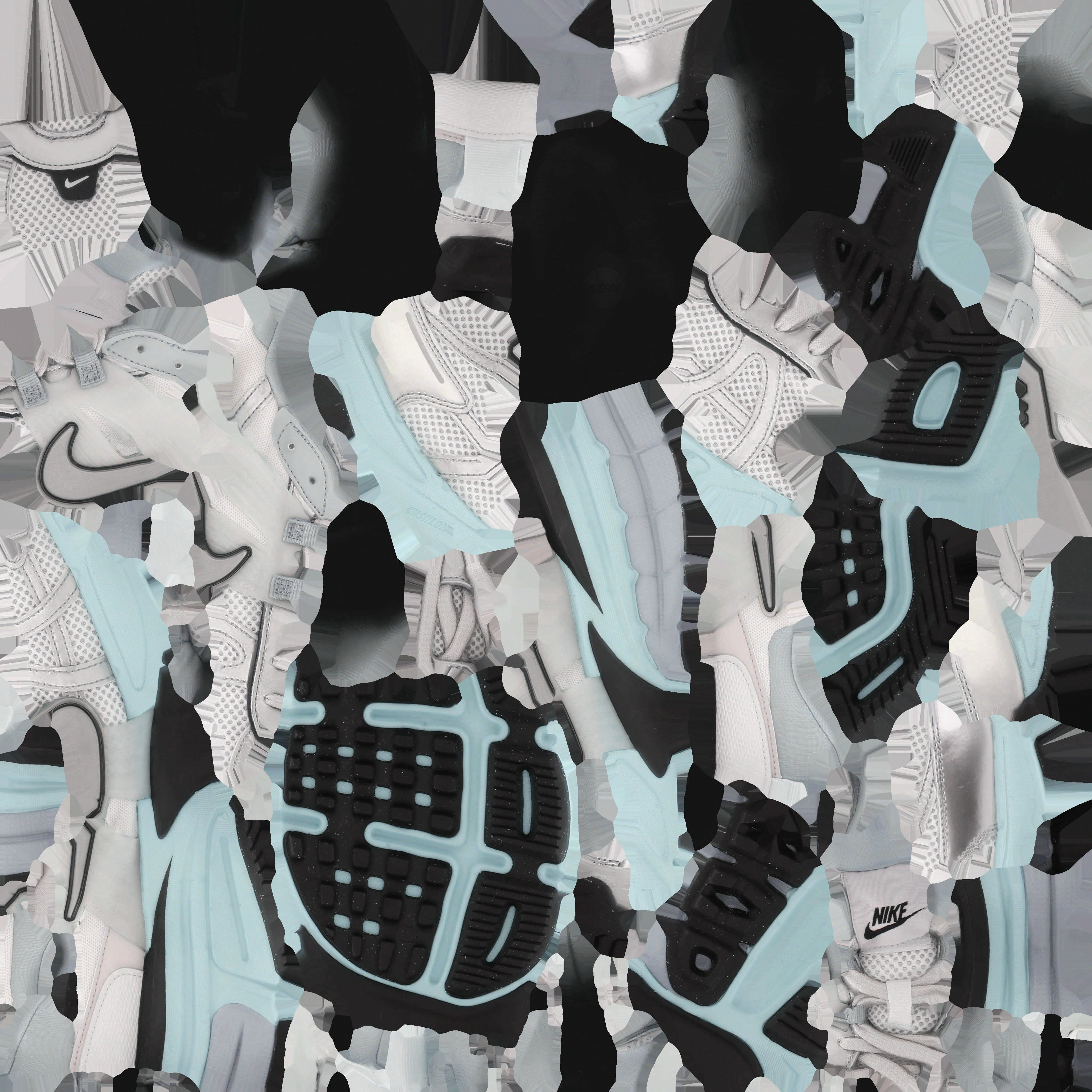 Nike V2K run fashion sneaker Low-poly 3D model_7