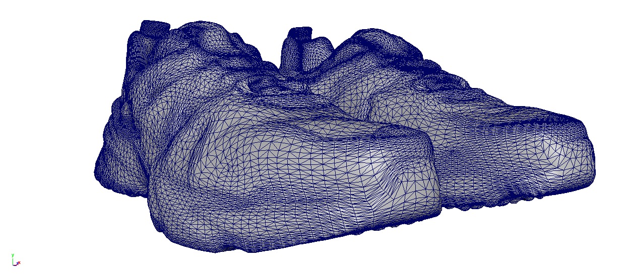 Nike V2K run fashion sneaker Low-poly 3D model_6