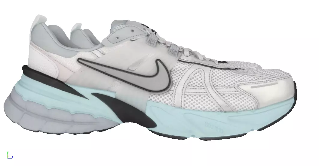 Nike V2K run fashion sneaker Low-poly 3D model_0