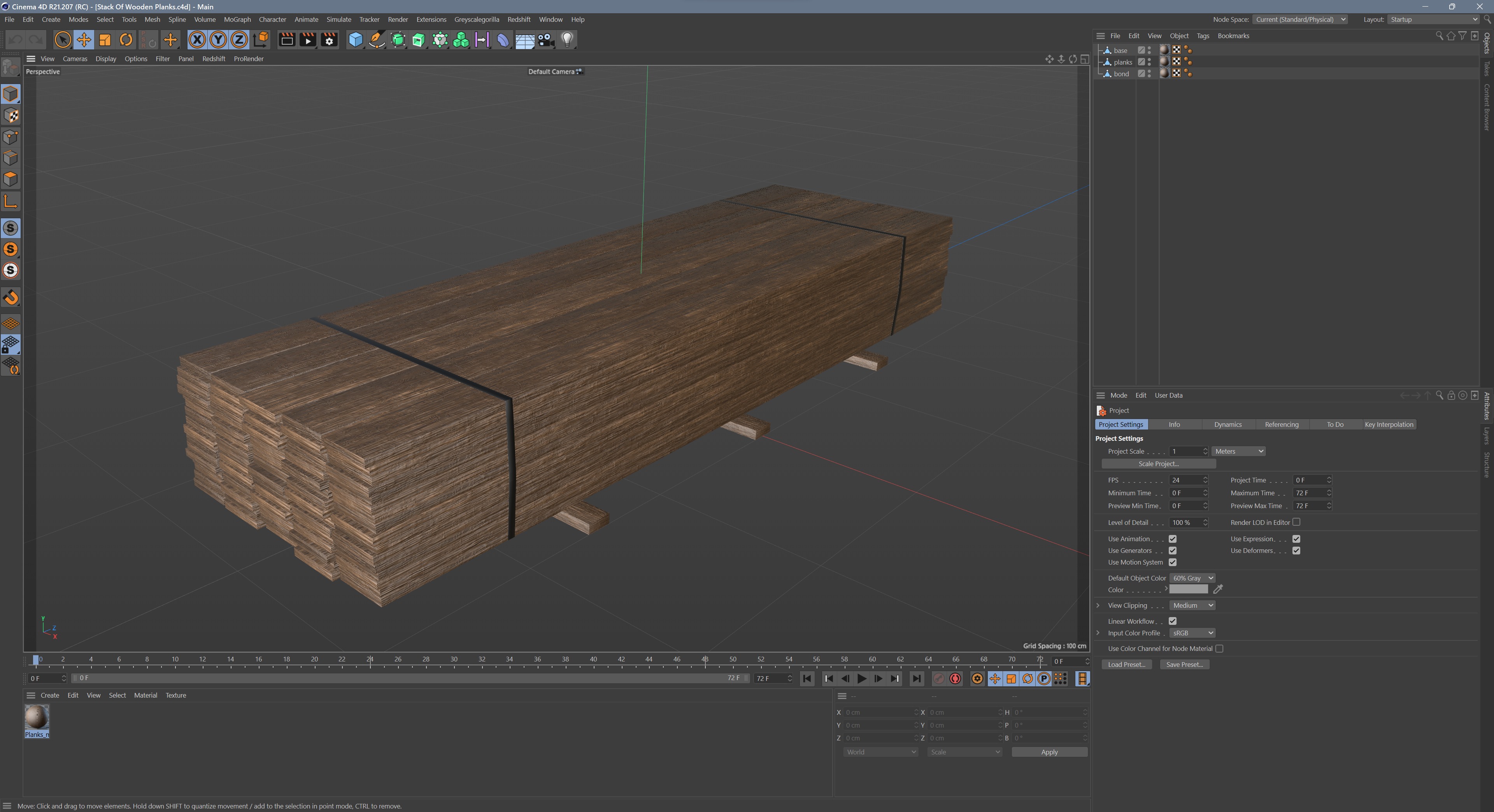 Stack Of Wooden Planks 3D model_11