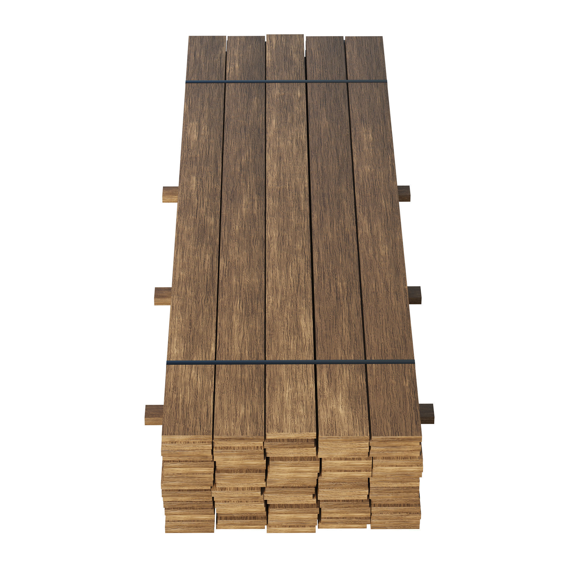 Stack Of Wooden Planks 3D model_8