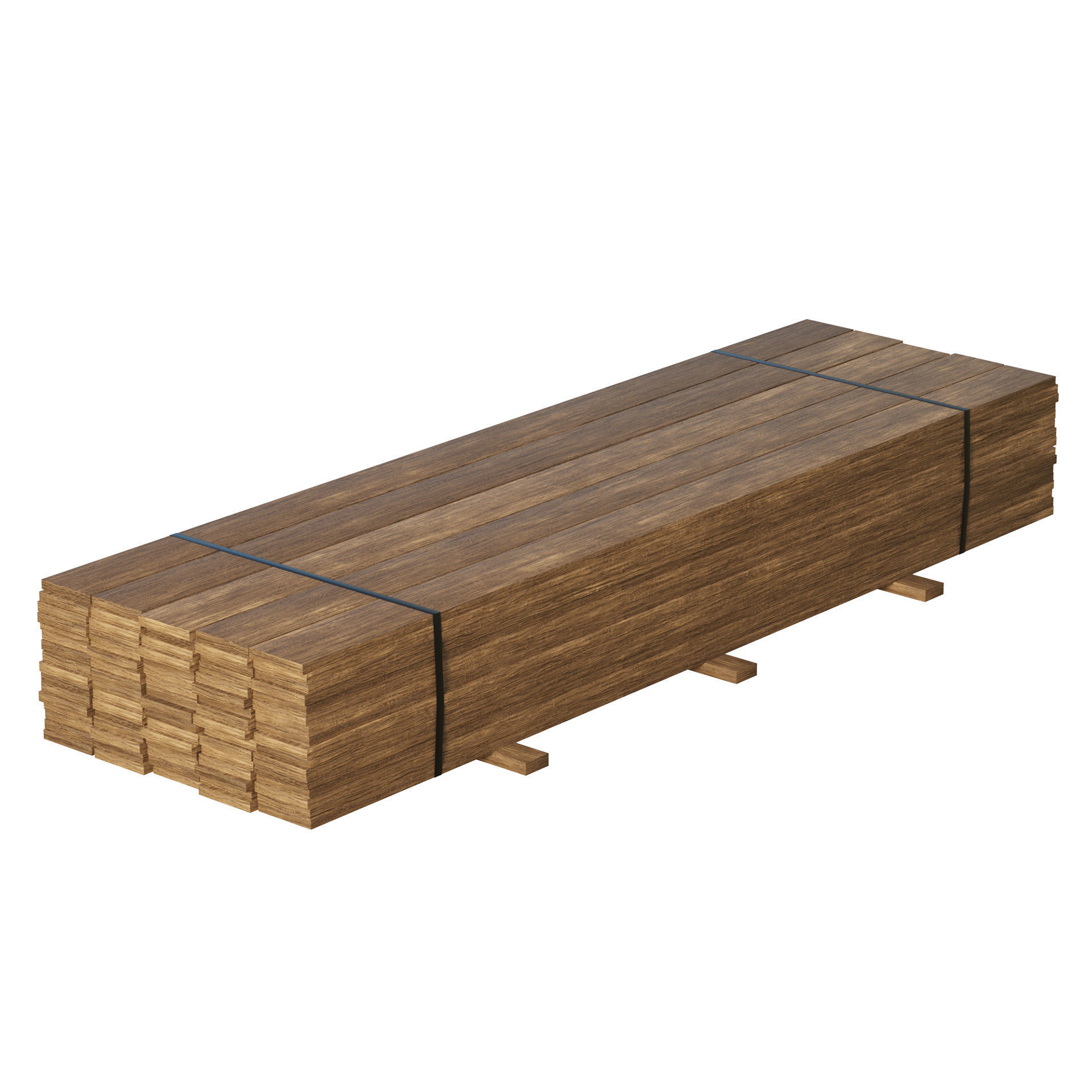 Stack Of Wooden Planks 3D model_1