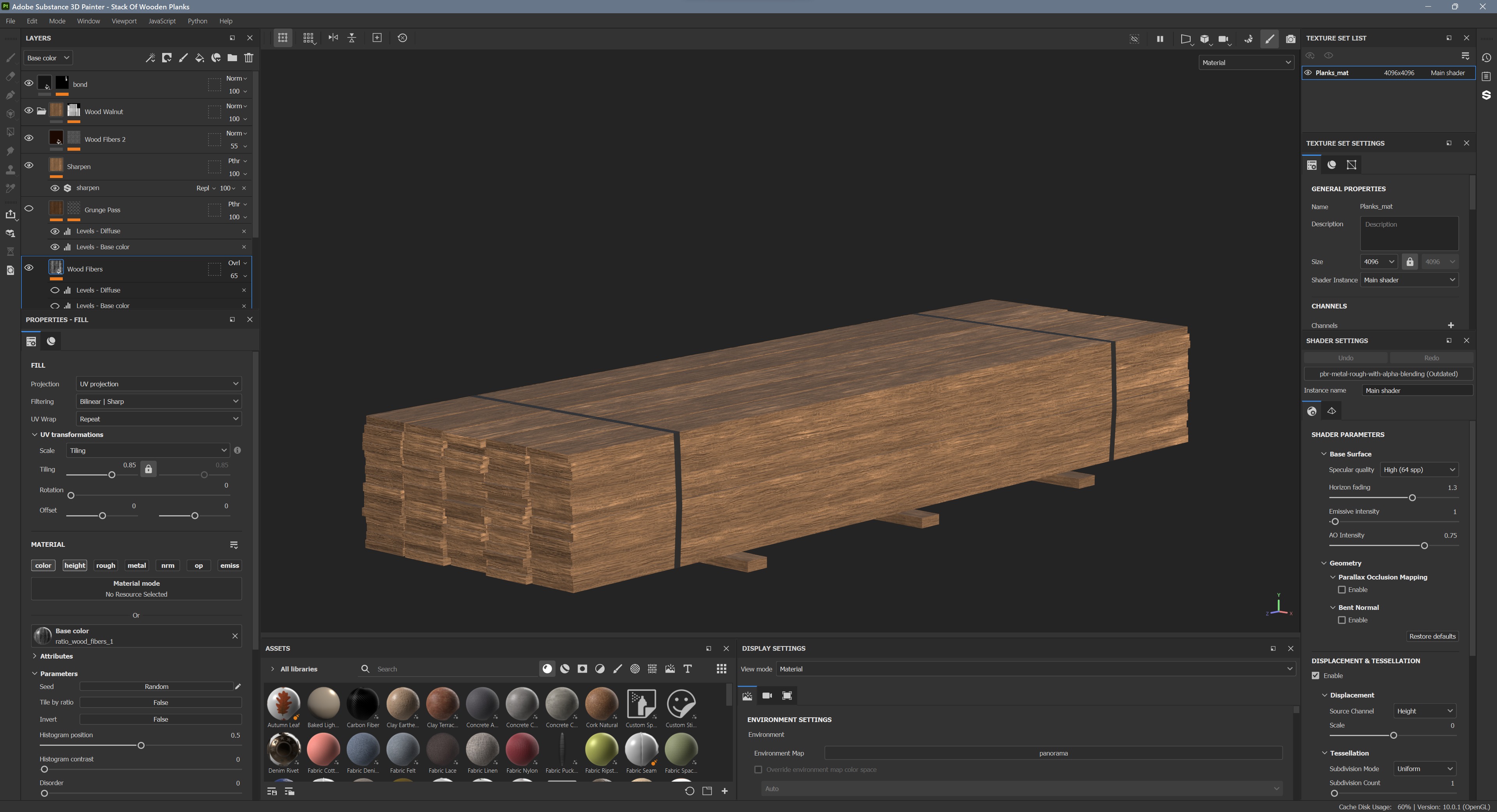 Stack Of Wooden Planks 3D model_13