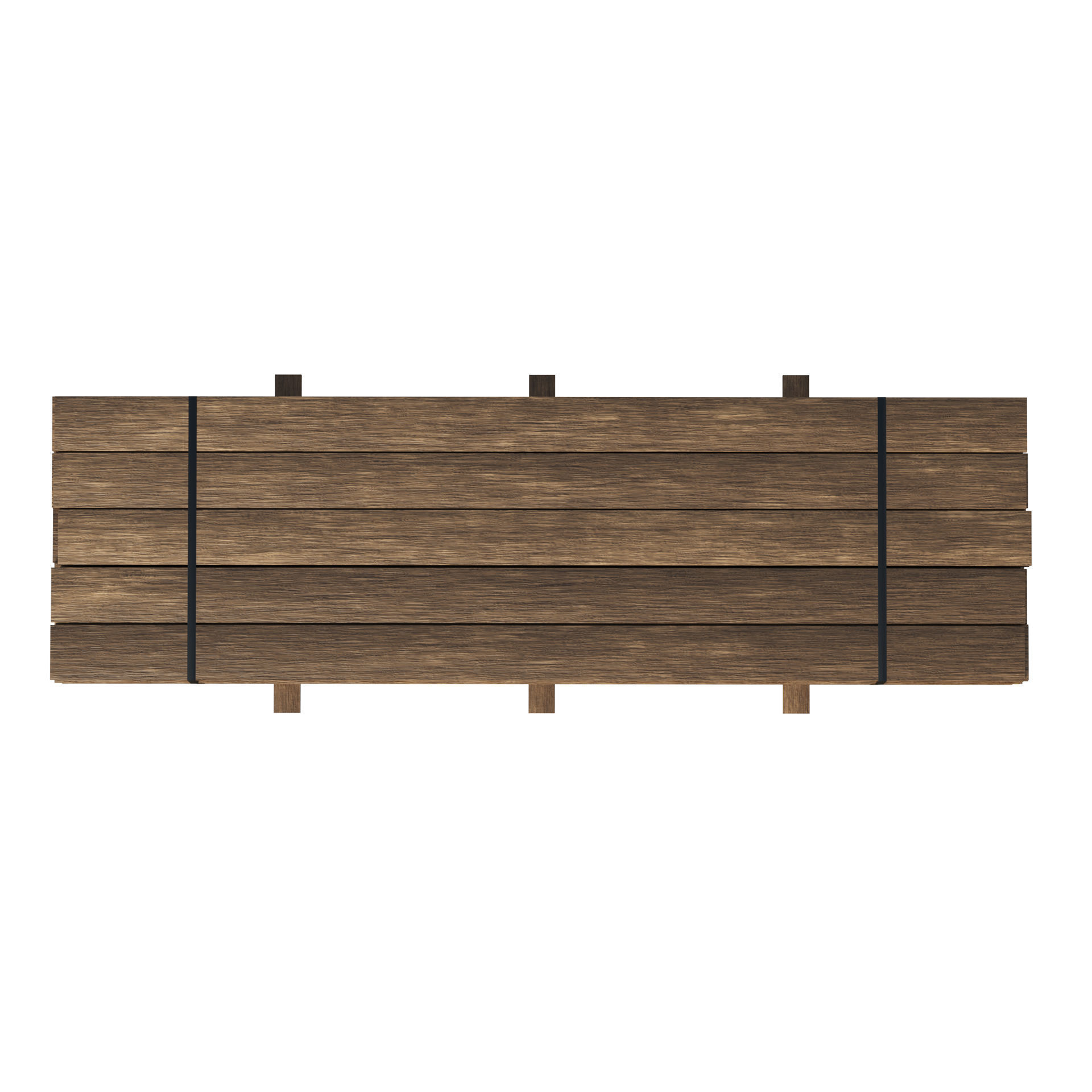 Stack Of Wooden Planks 3D model_9
