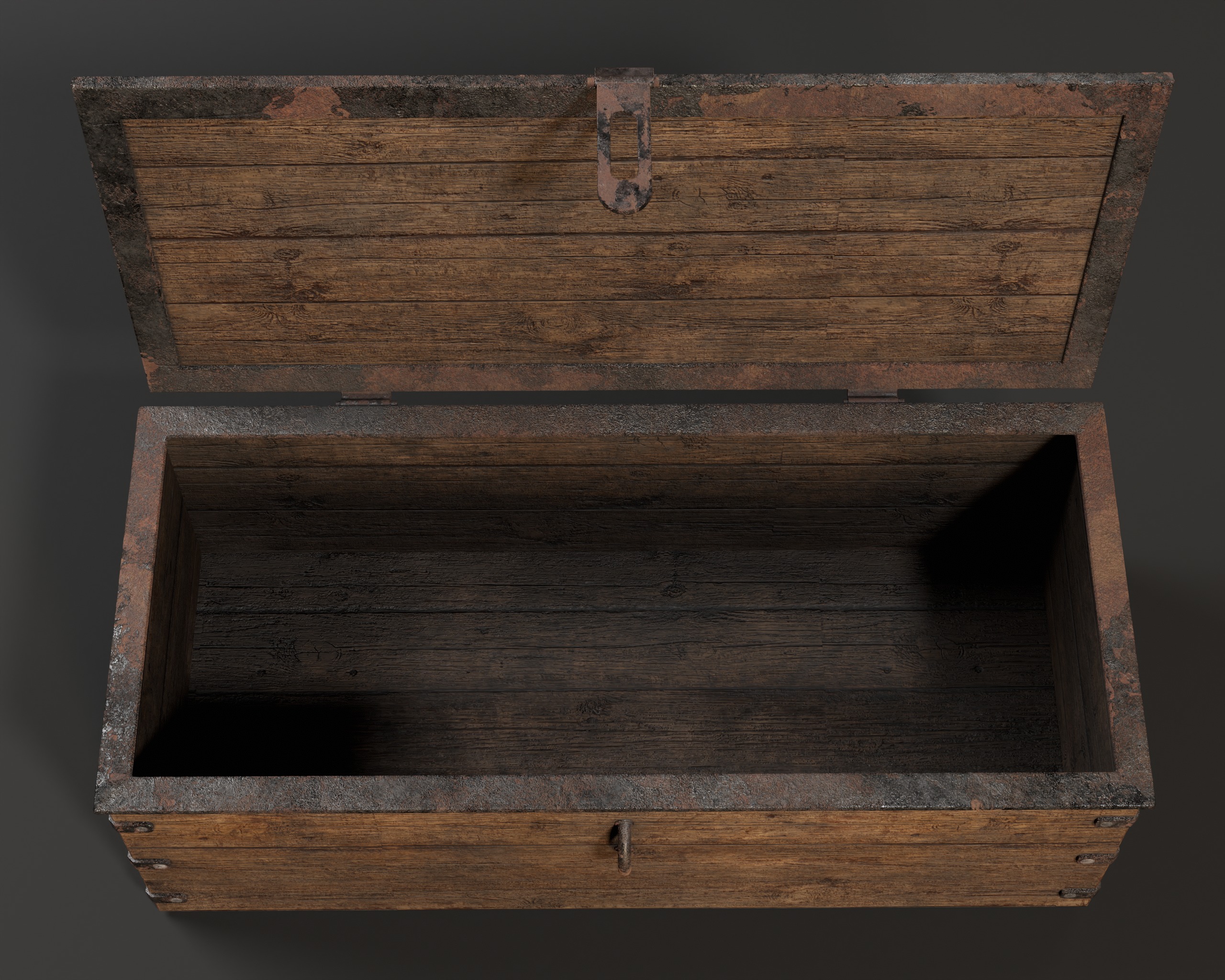 Old Wooden Chest  Low-poly 3D model_18