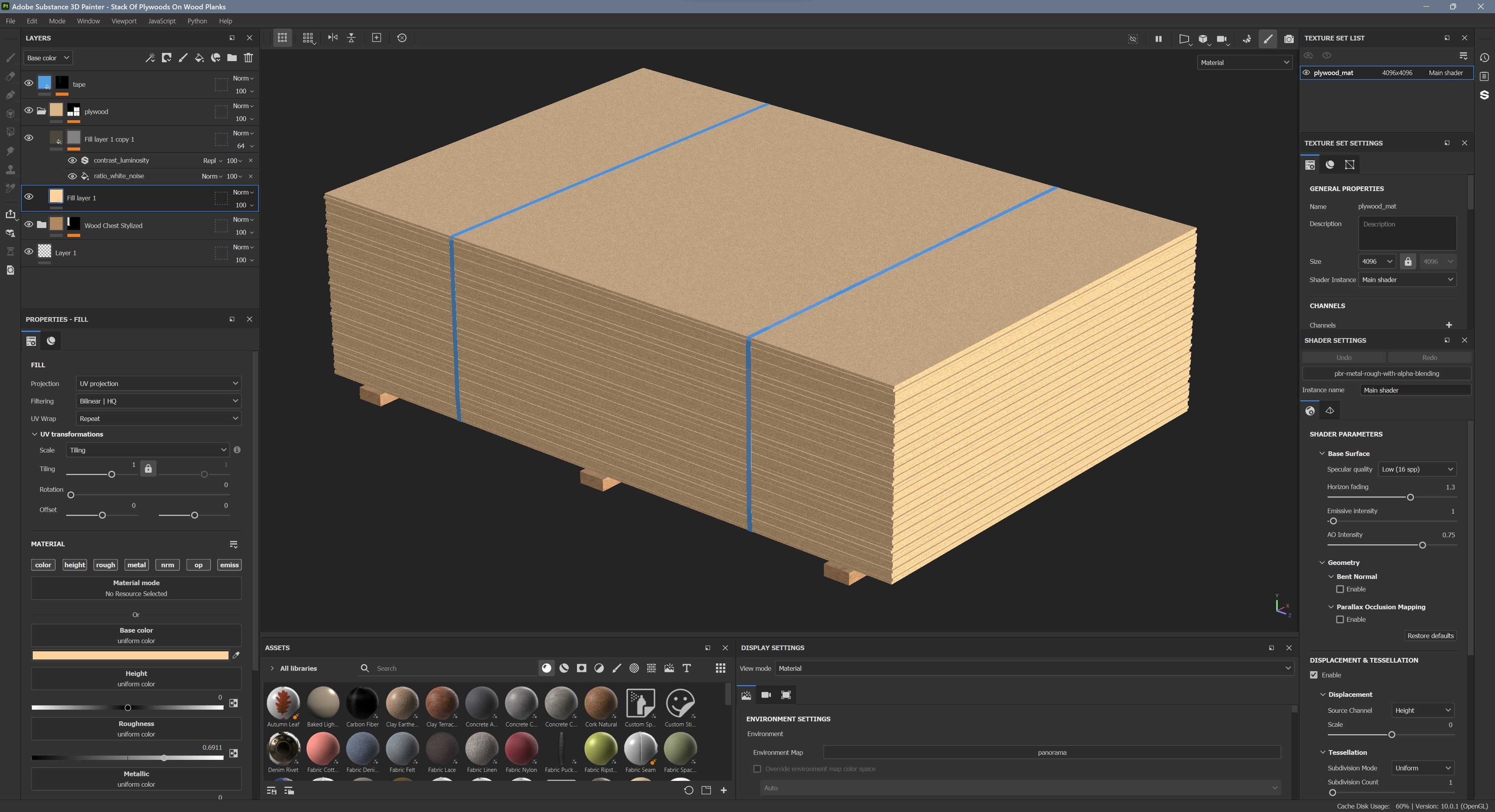 Stack Of Plywoods On Wood Planks 3D model_15