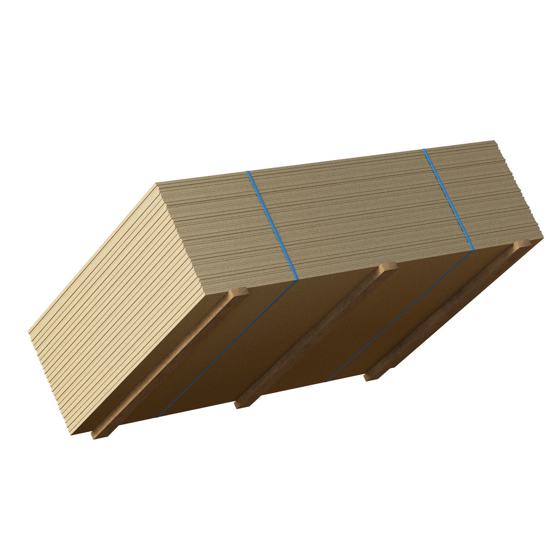Stack Of Plywoods On Wood Planks 3D model_8
