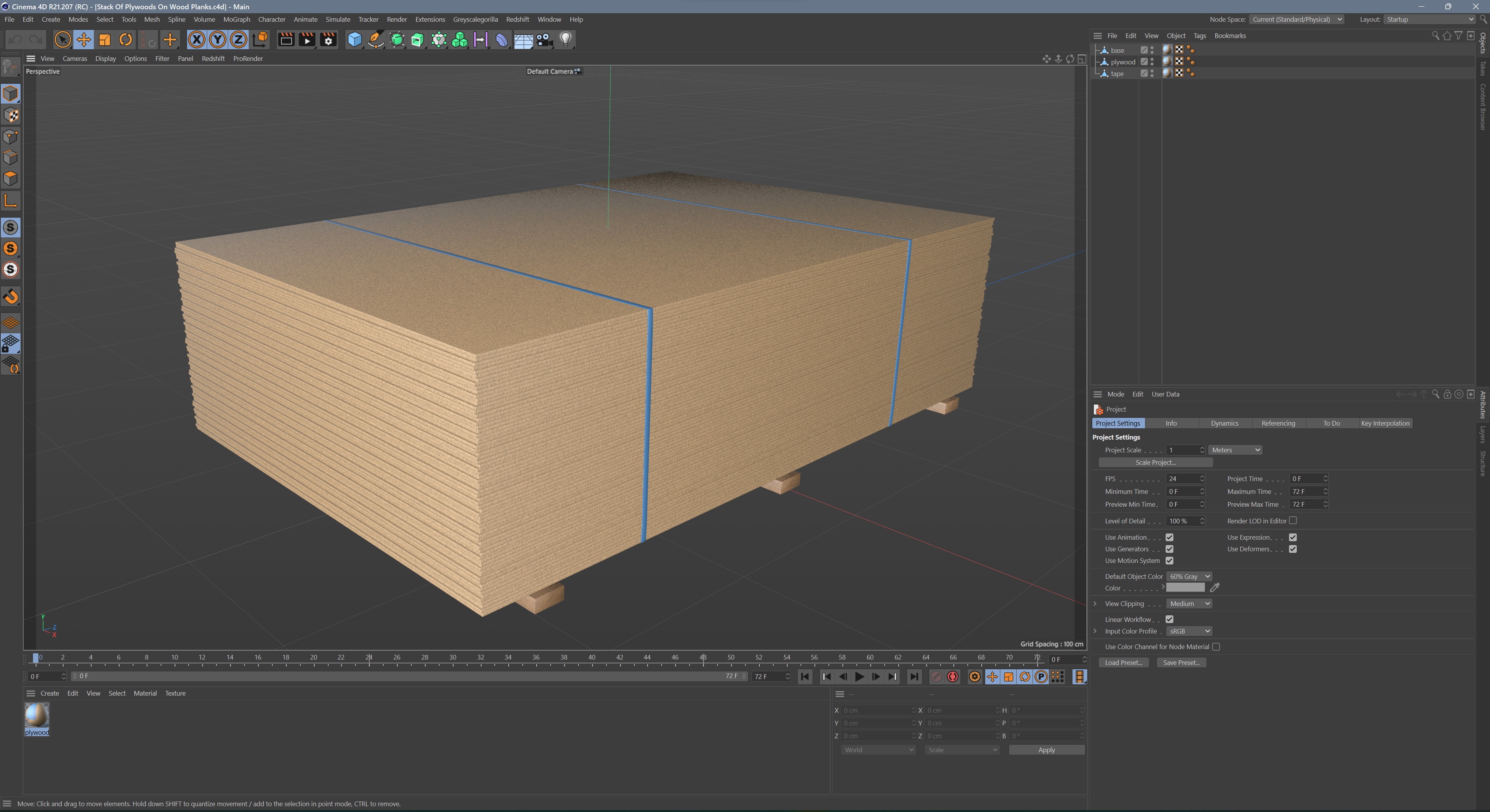 Stack Of Plywoods On Wood Planks 3D model_13