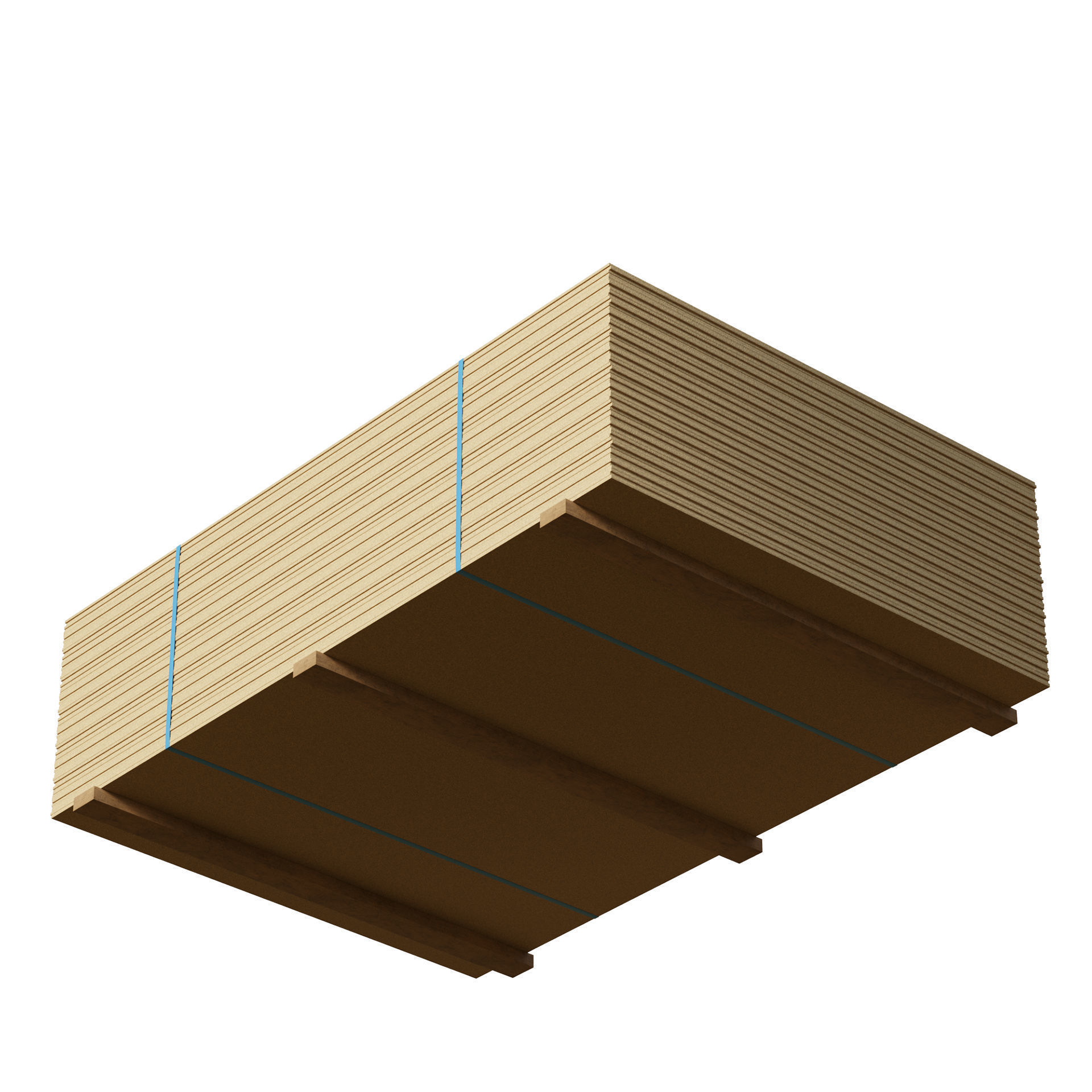 Stack Of Plywoods On Wood Planks 3D model_5