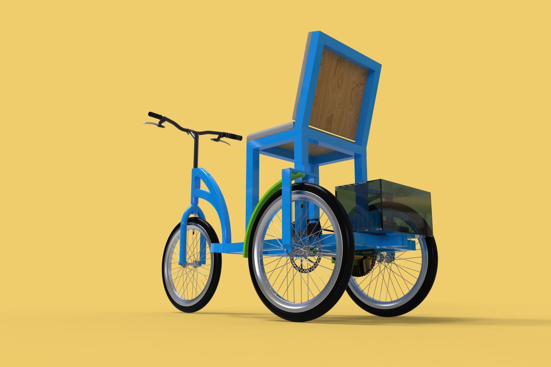 ELECTRIC TRICYCLE TRIKE 3 WHEEL BIKE BICYCLE FOR DISABLED EV 3D model_5