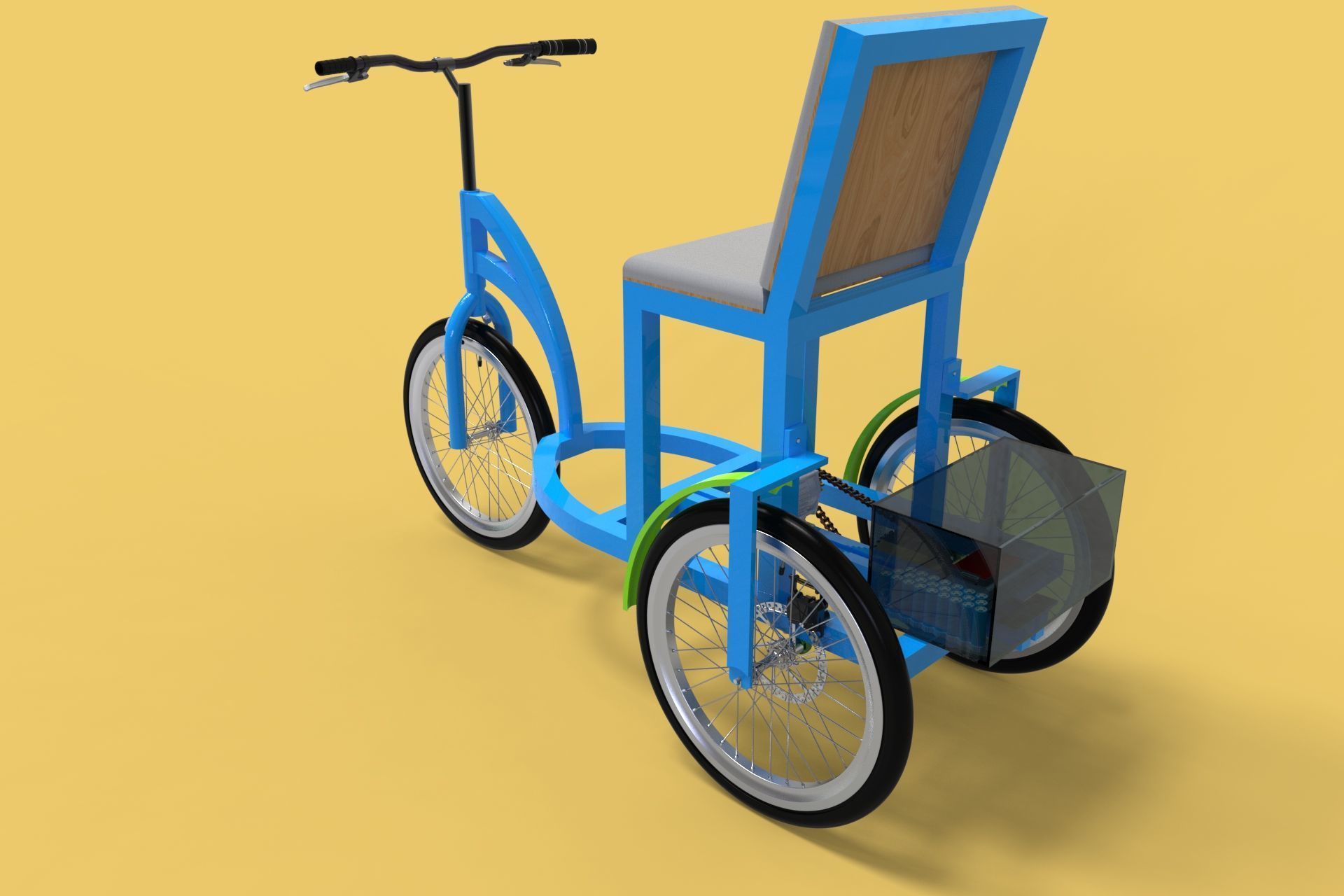 ELECTRIC TRICYCLE TRIKE 3 WHEEL BIKE BICYCLE FOR DISABLED EV 3D model_4