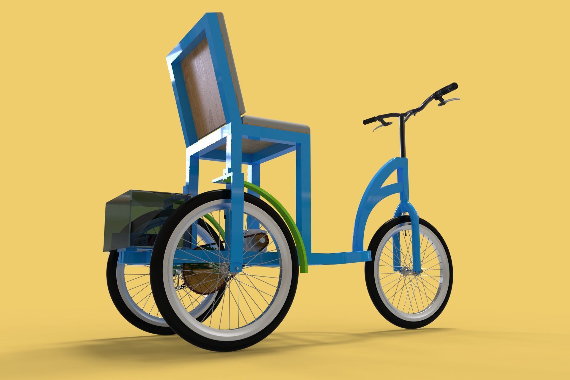 ELECTRIC TRICYCLE TRIKE 3 WHEEL BIKE BICYCLE FOR DISABLED EV 3D model_6