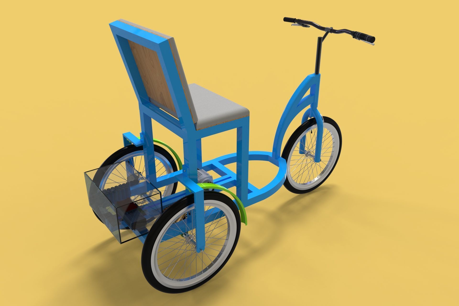 ELECTRIC TRICYCLE TRIKE 3 WHEEL BIKE BICYCLE FOR DISABLED EV 3D model_3