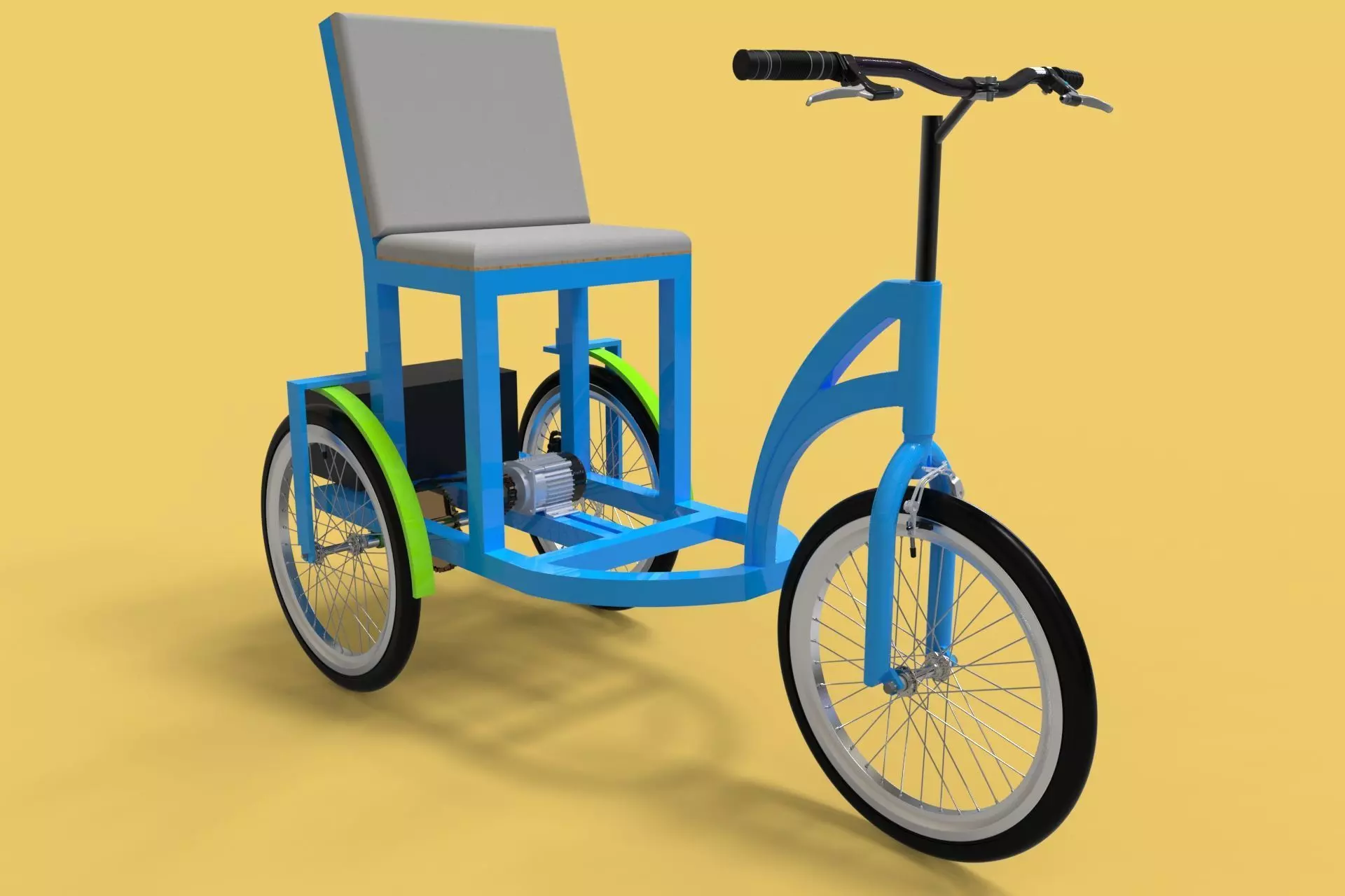 ELECTRIC TRICYCLE TRIKE 3 WHEEL BIKE BICYCLE FOR DISABLED EV 3D model_0