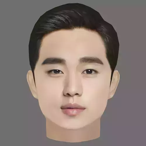 Kim Soo Hyun Head - Low poly head for game