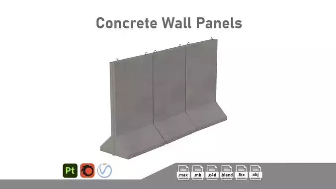 Concrete Wall Panels 3D model