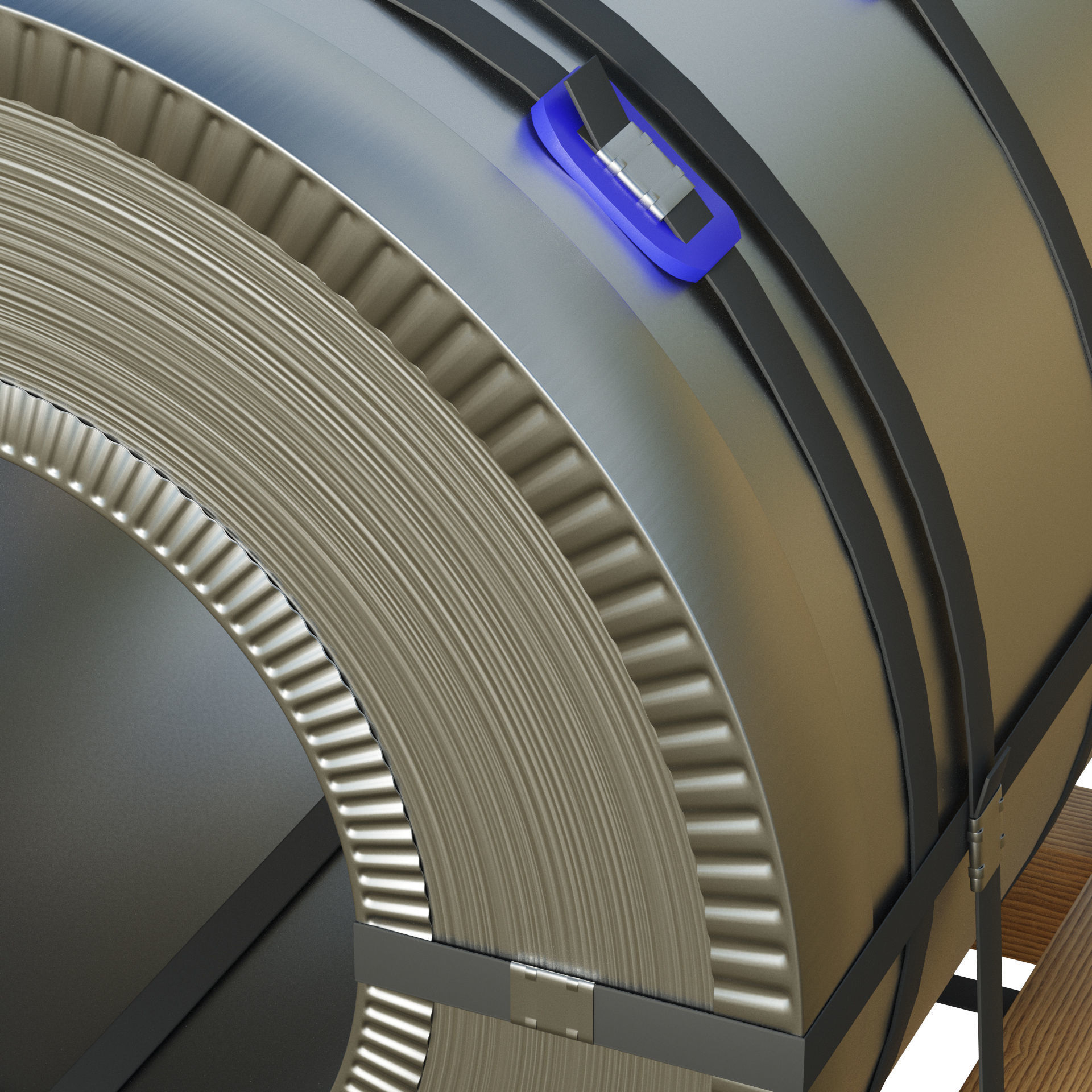 Steel Coil and Wooden Pallet 3D model_7