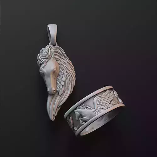 Pegasus Pendant Ring Collection