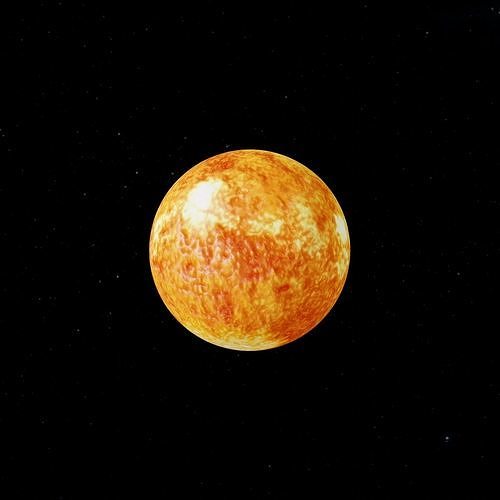 Sun Star planet  Low-poly 3D model