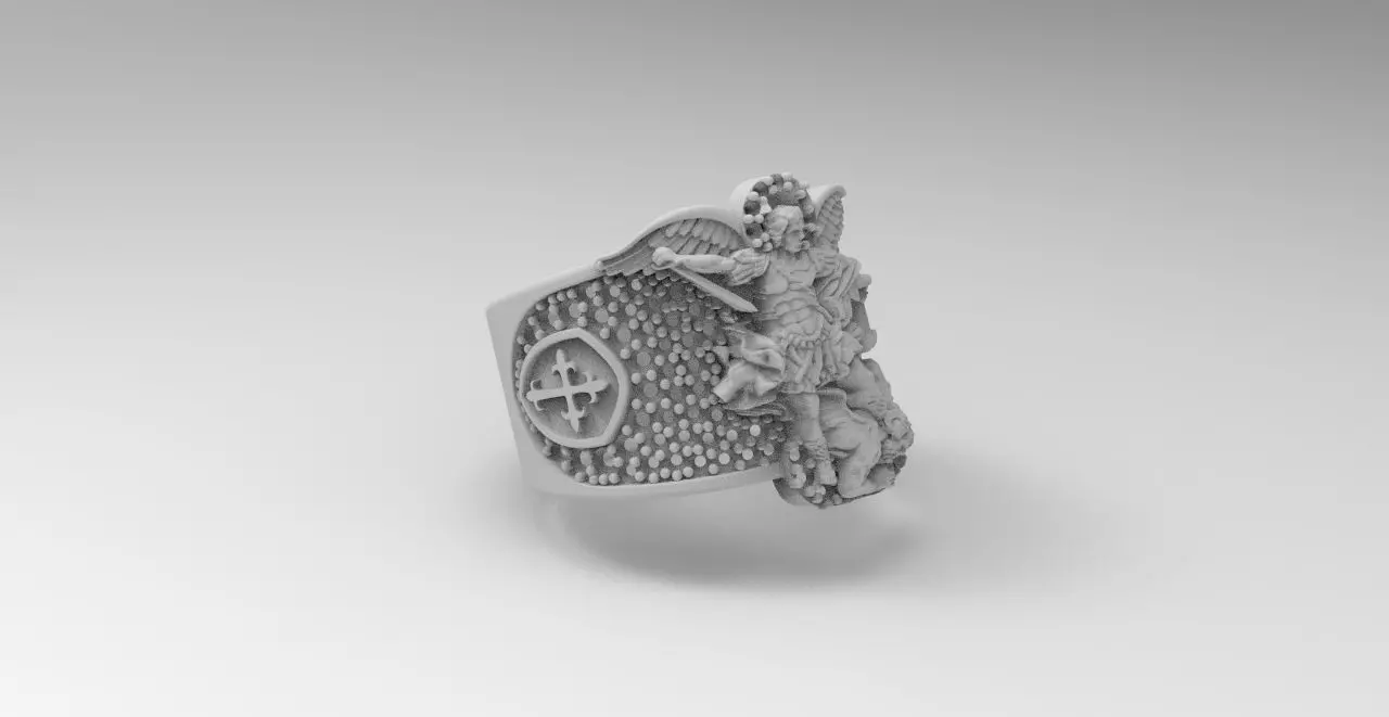 anillo san miguel arcangel 3D print model
