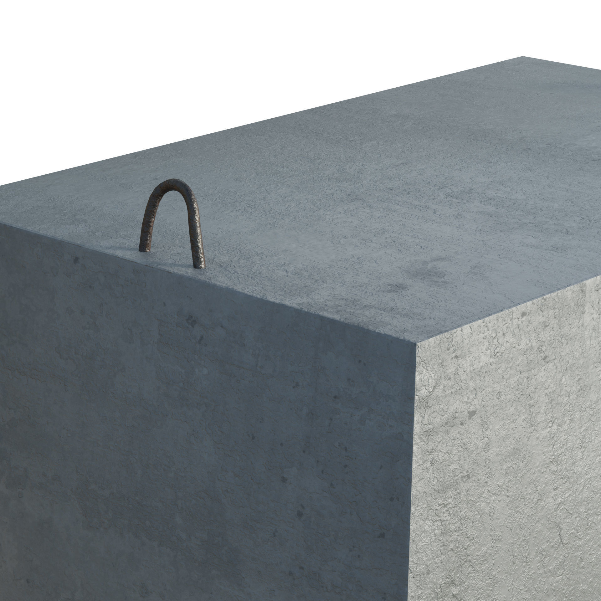 Concrete Block 3D model_9