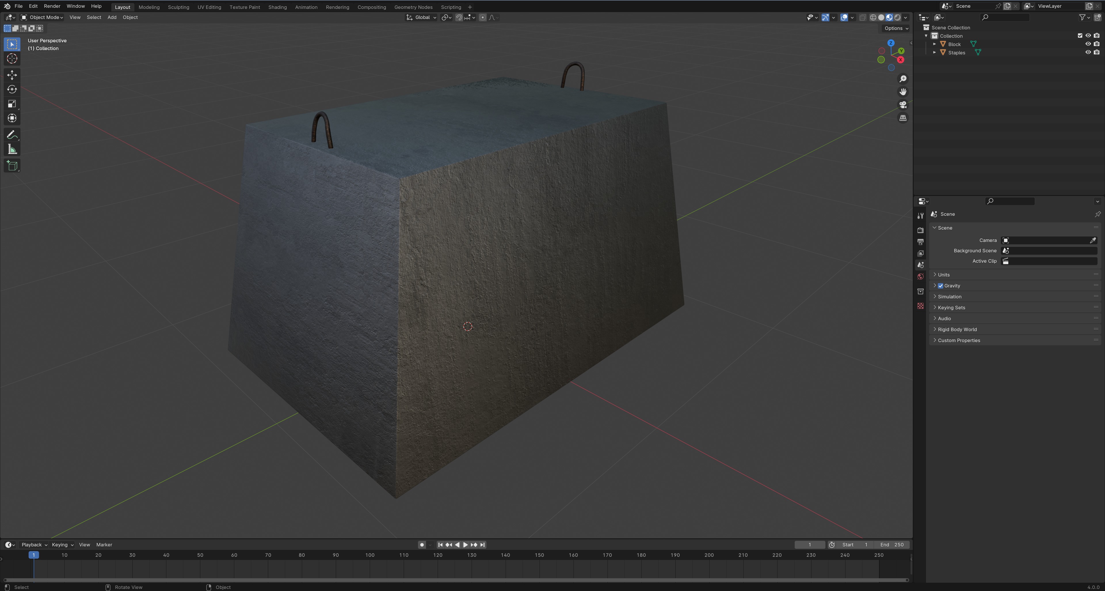 Concrete Block 3D model_10
