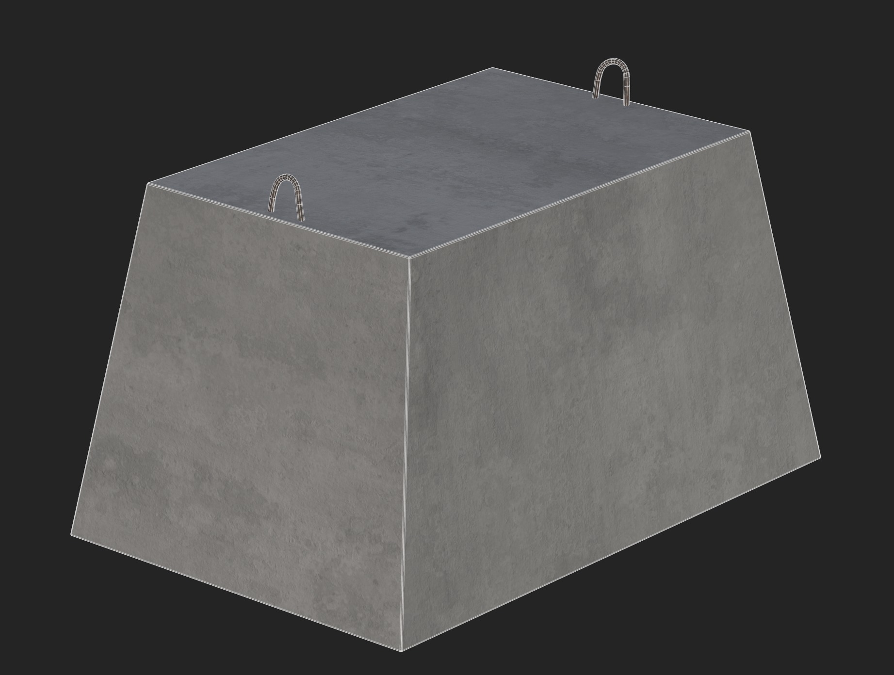 Concrete Block 3D model_14