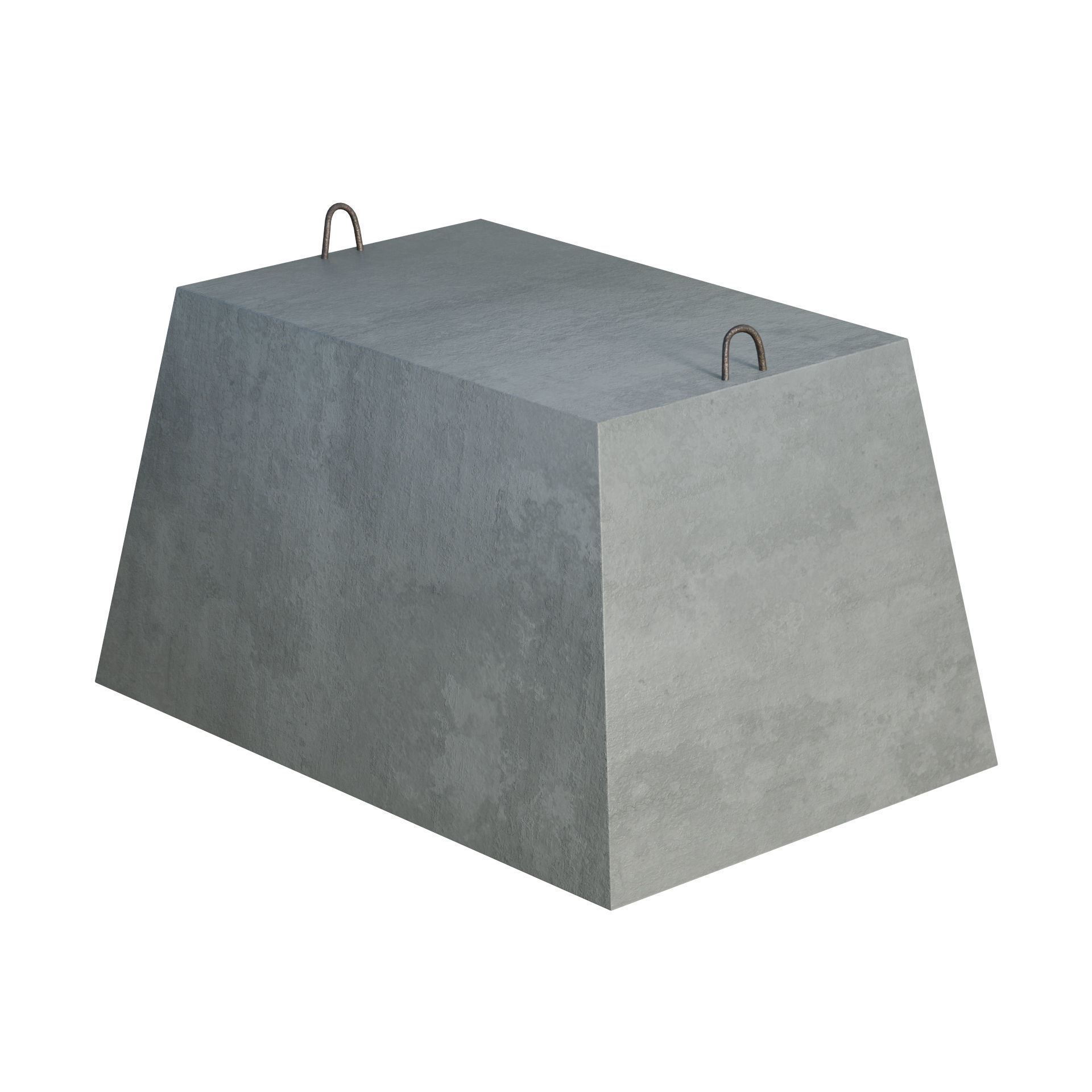 Concrete Block 3D model_1