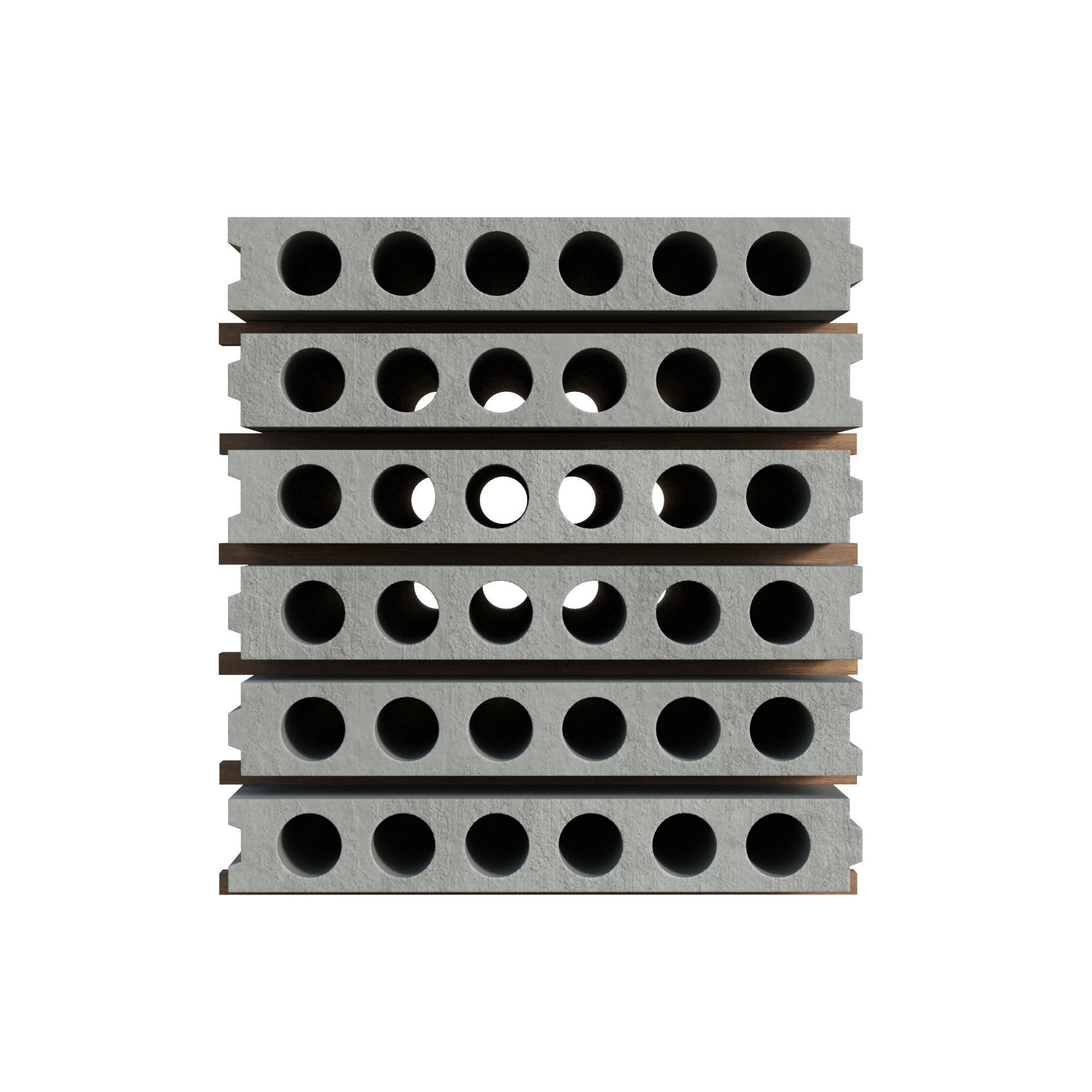Stacked Concrete Slabs 3D model_3