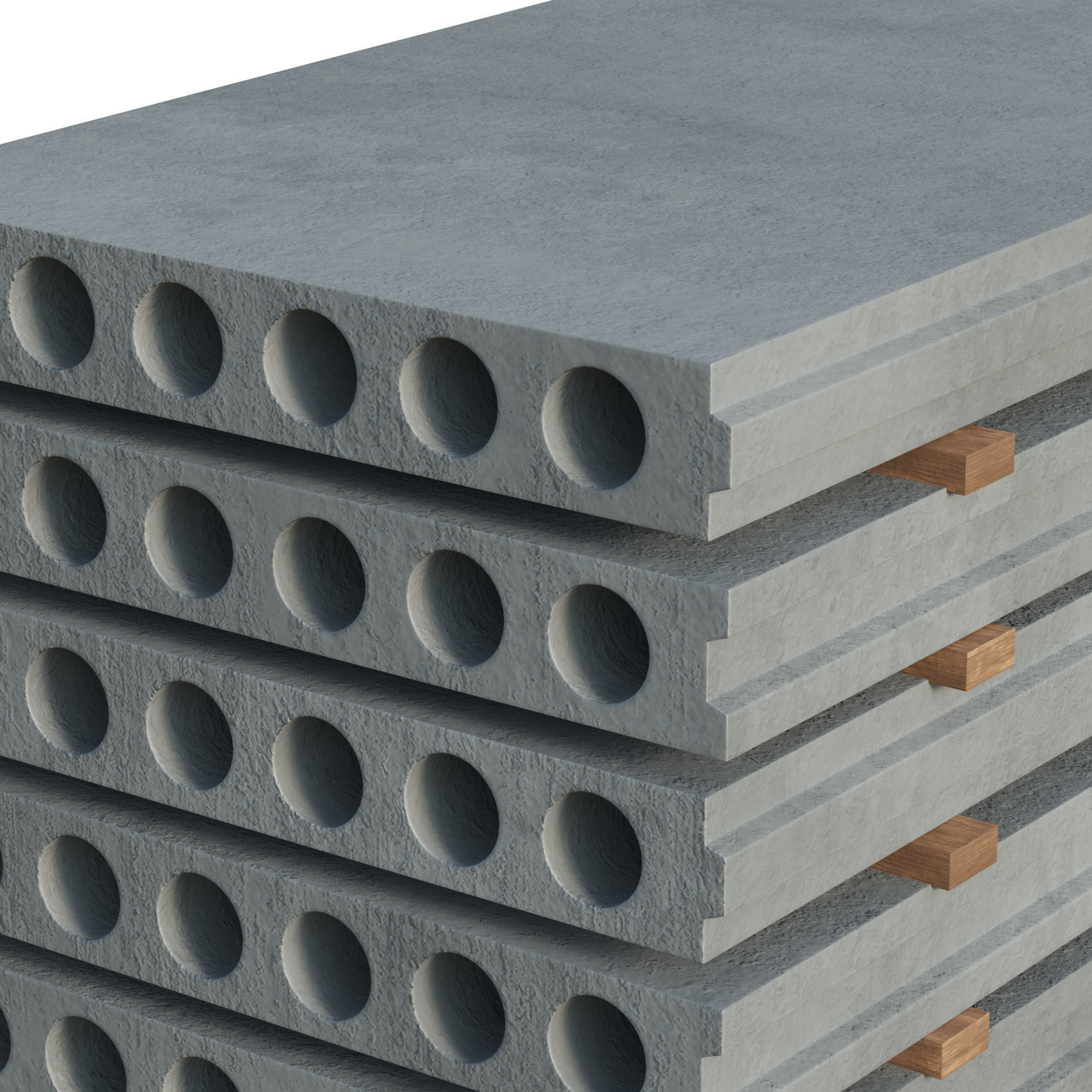 Stacked Concrete Slabs 3D model_6