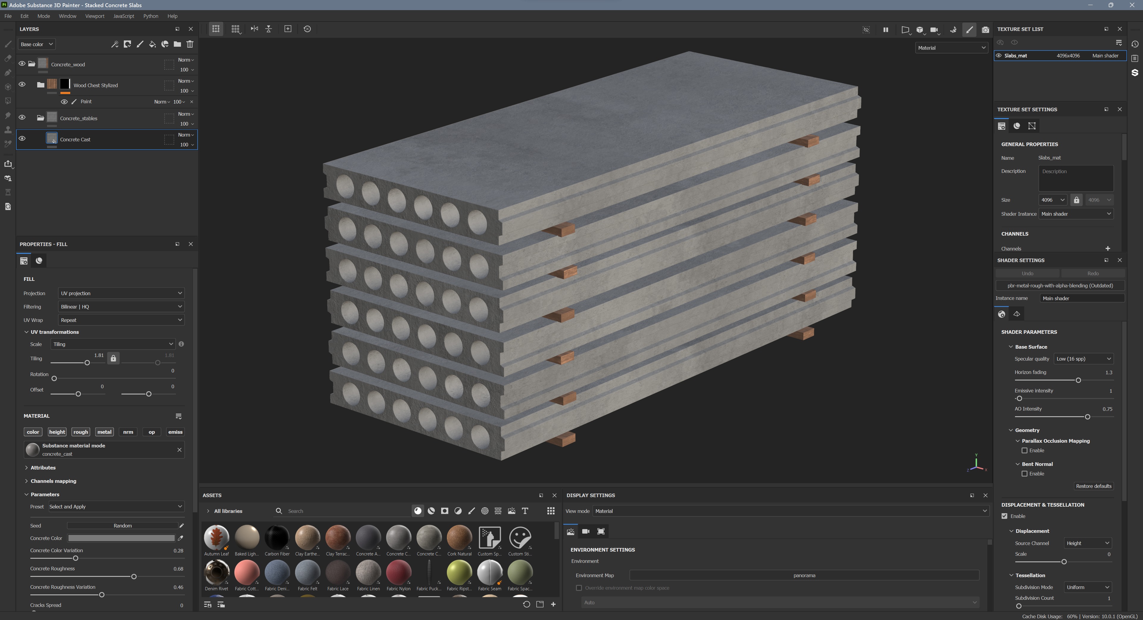 Stacked Concrete Slabs 3D model_13