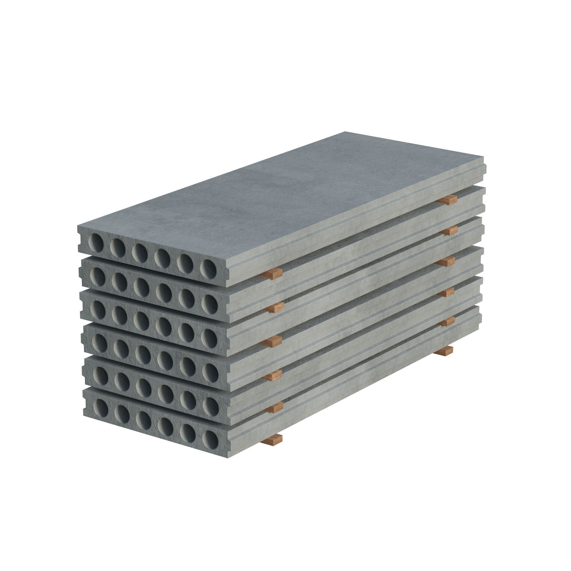 Stacked Concrete Slabs 3D model_5