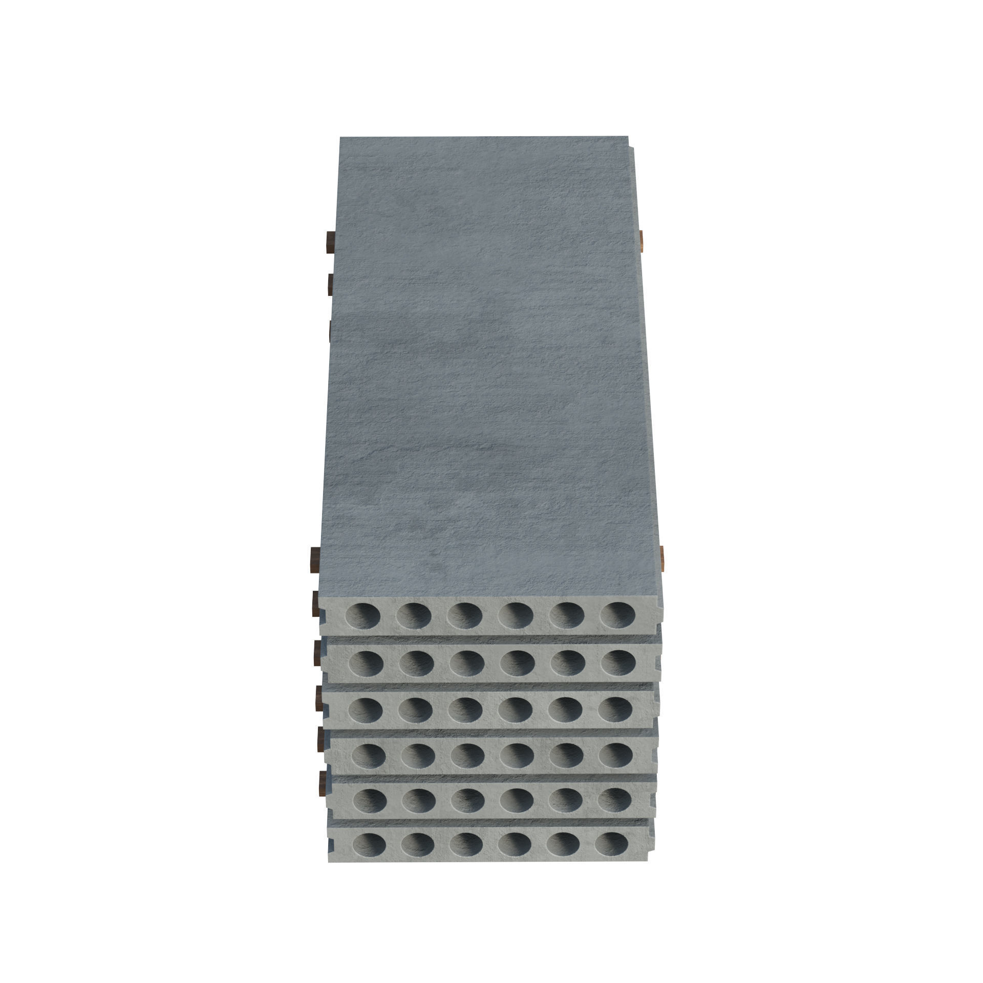 Stacked Concrete Slabs 3D model_4