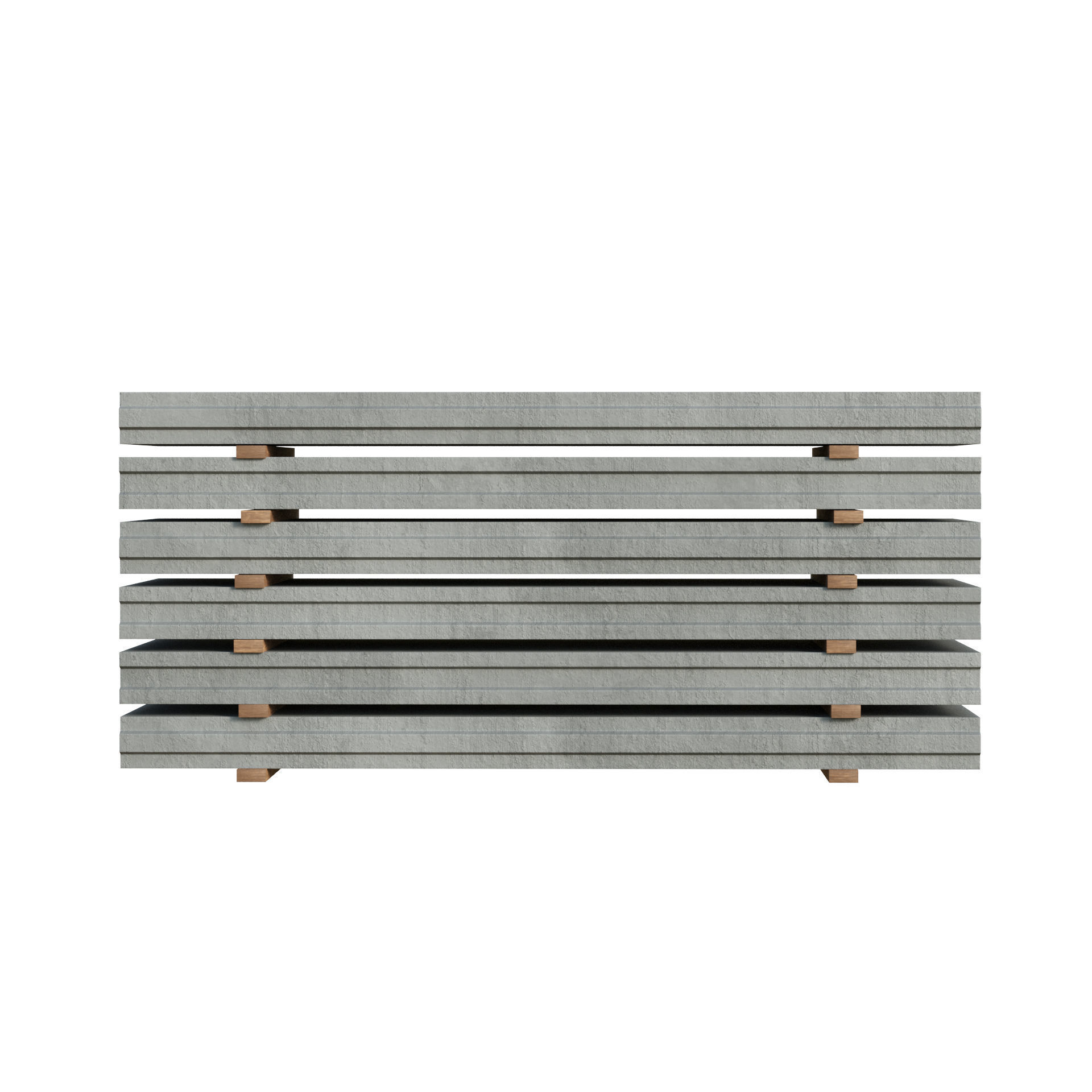 Stacked Concrete Slabs 3D model_7