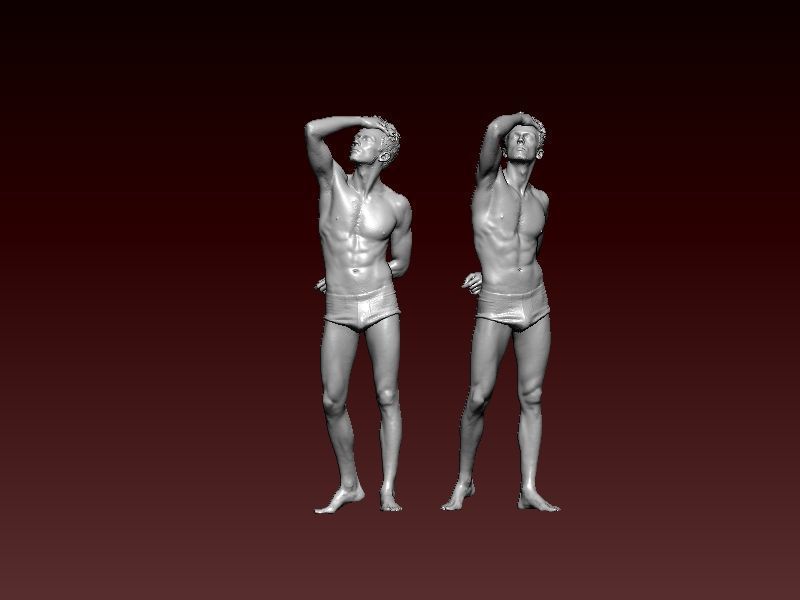 Muscular man - statue - 3D print 3D print model_2