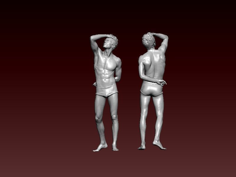 Muscular man - statue - 3D print 3D print model_1