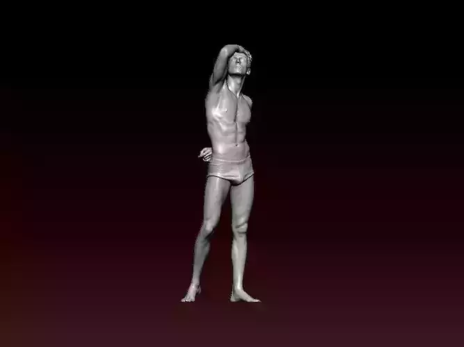  Muscular man - statue - 3D print