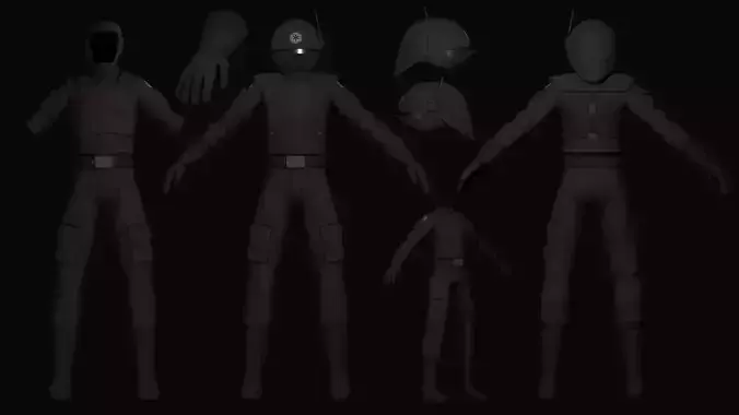 Imperial Engineer Low-poly 3D model Imperial Engineer Low-poly 3D model