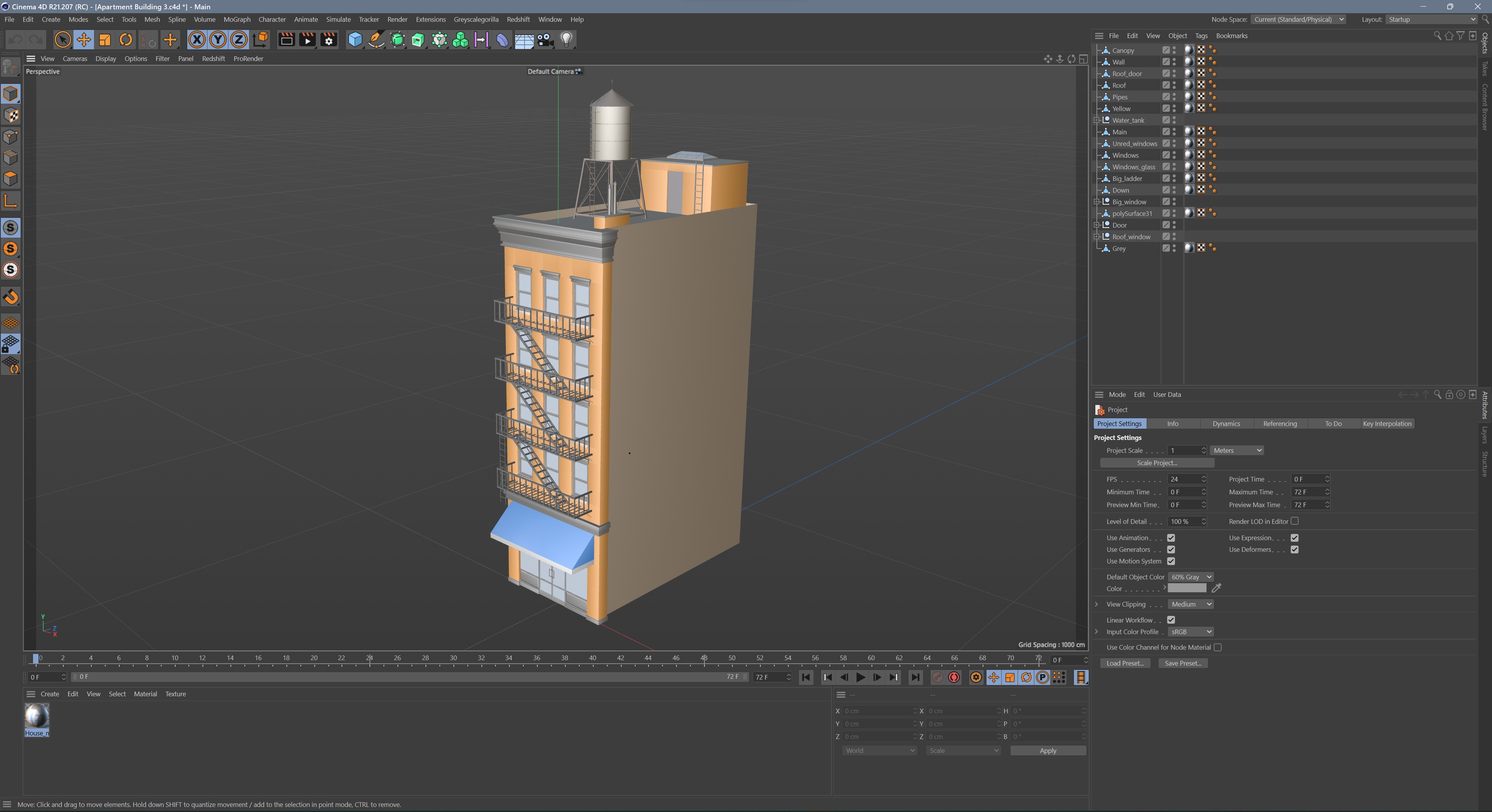Apartment Building 3 Low-poly 3D model_12