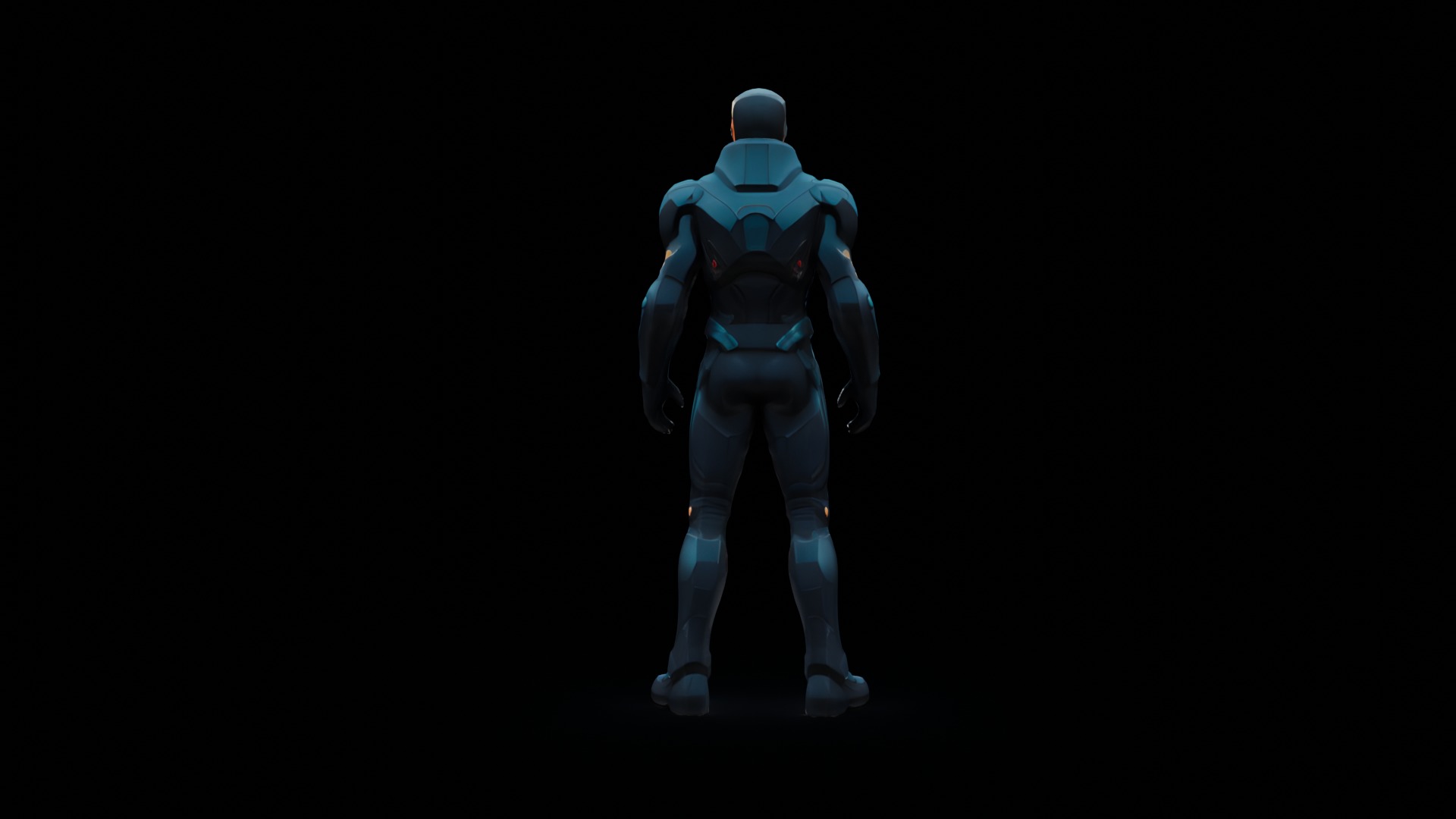 Sci-Fi Warrior Low-poly 3D model_4
