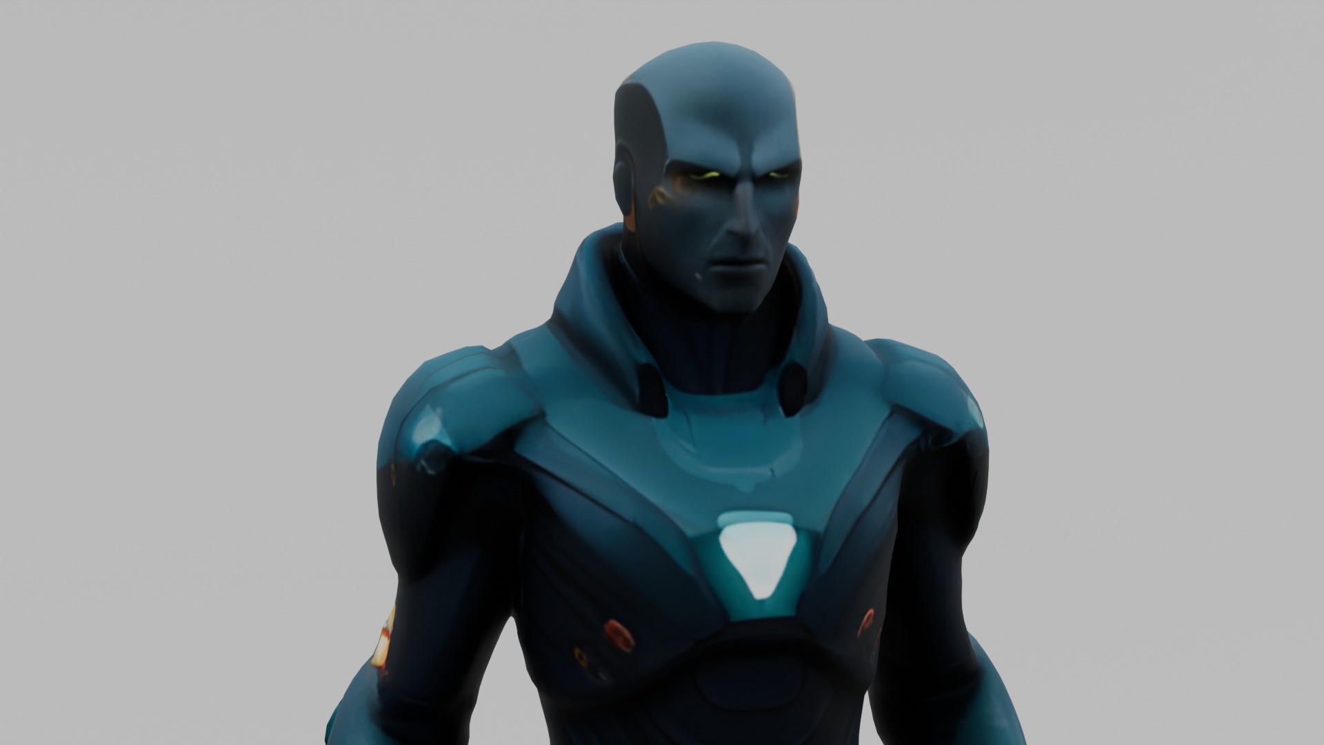Sci-Fi Warrior Low-poly 3D model_13