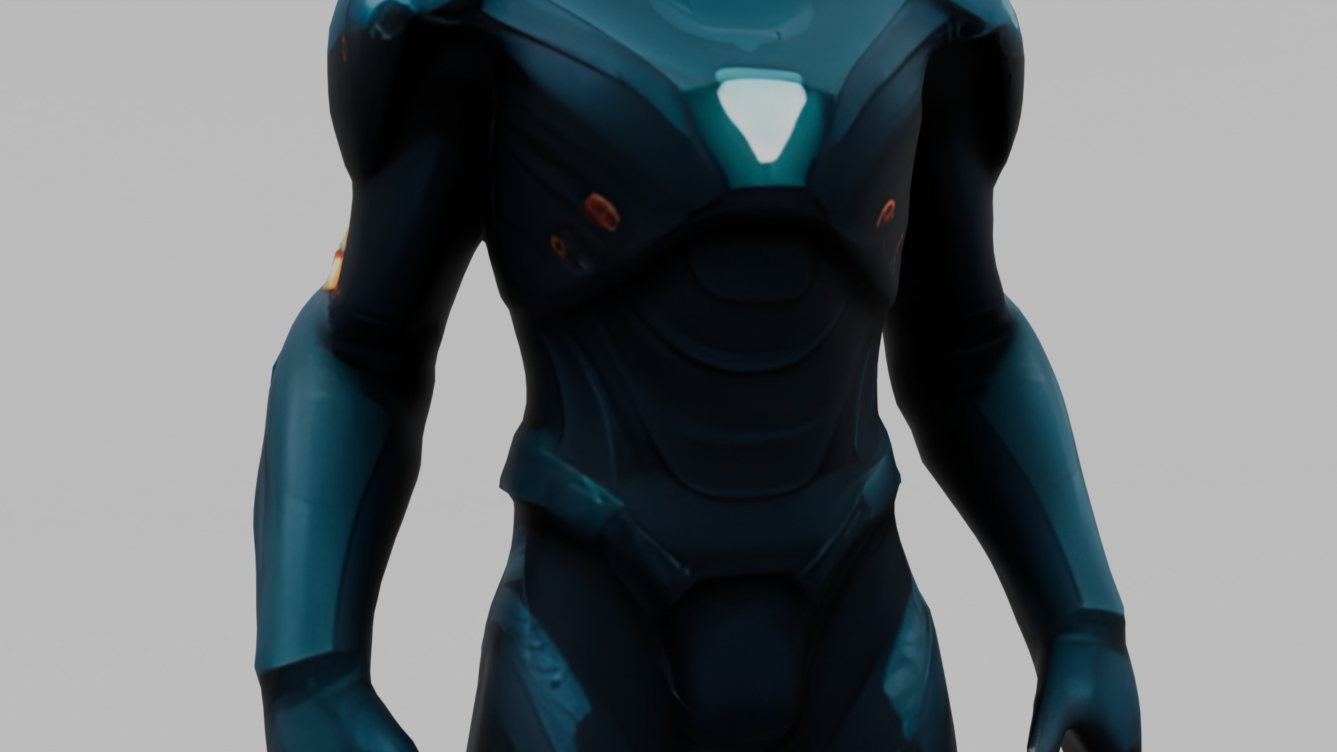 Sci-Fi Warrior Low-poly 3D model_12