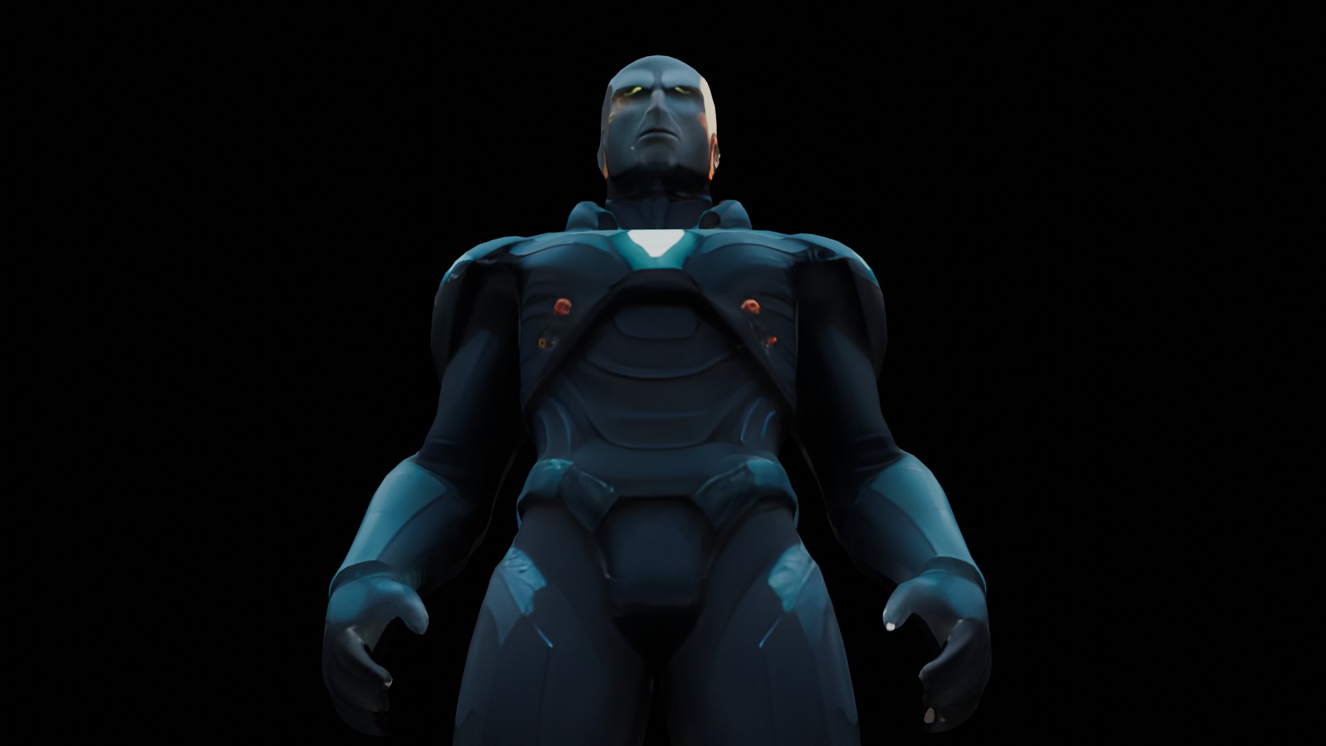 Sci-Fi Warrior Low-poly 3D model_10